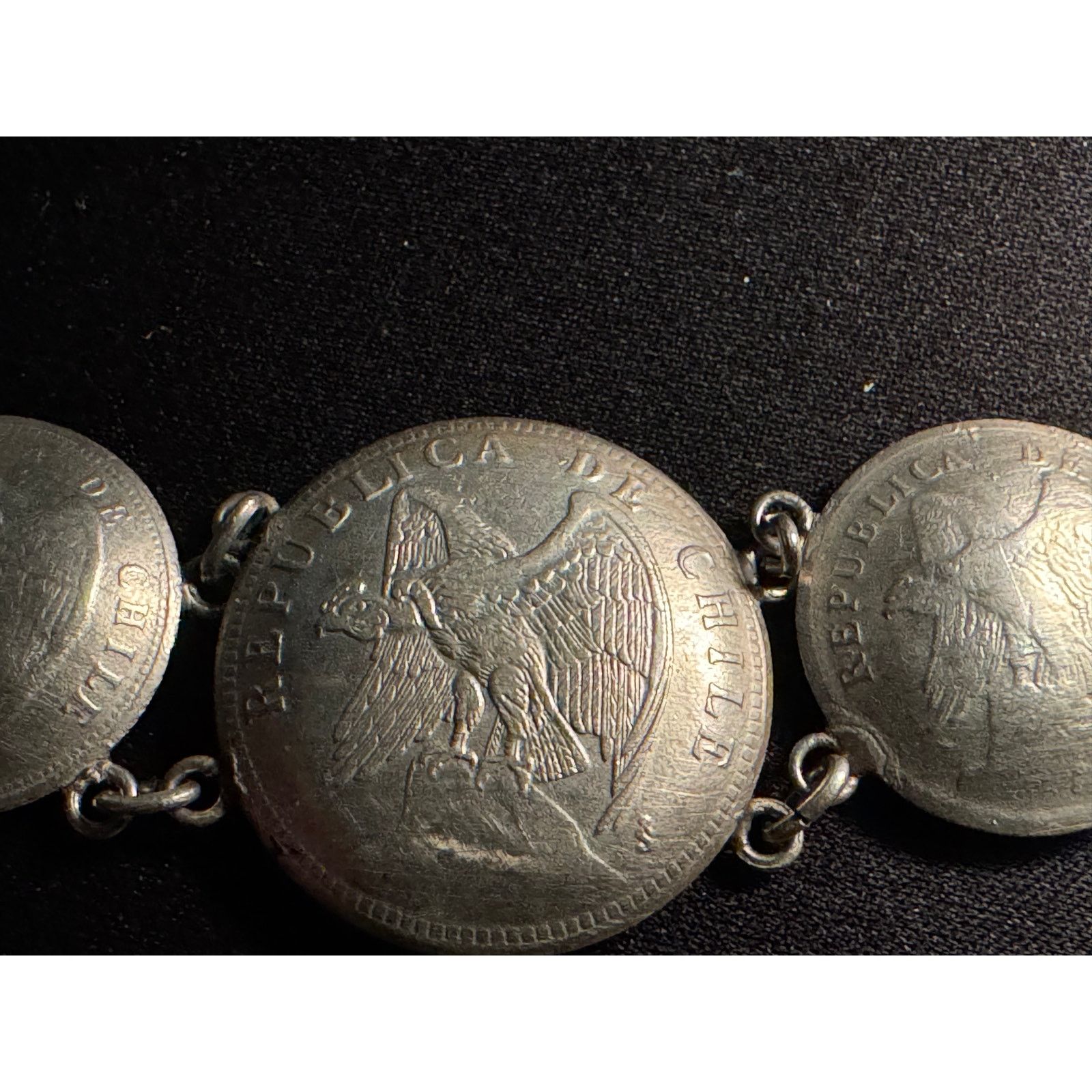 Other Chile 1930's Peso's 7.75in Bracelet Size ONE SIZE - 2 Thumbnail