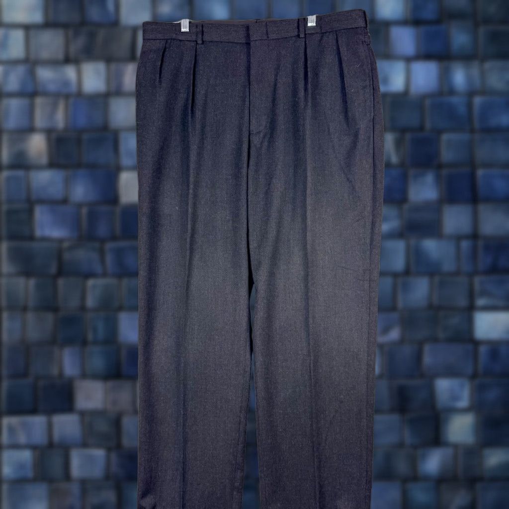 Polo Ralph Lauren Pants Mens 38x32 Gray Pleated Cuffed Dress Trousers