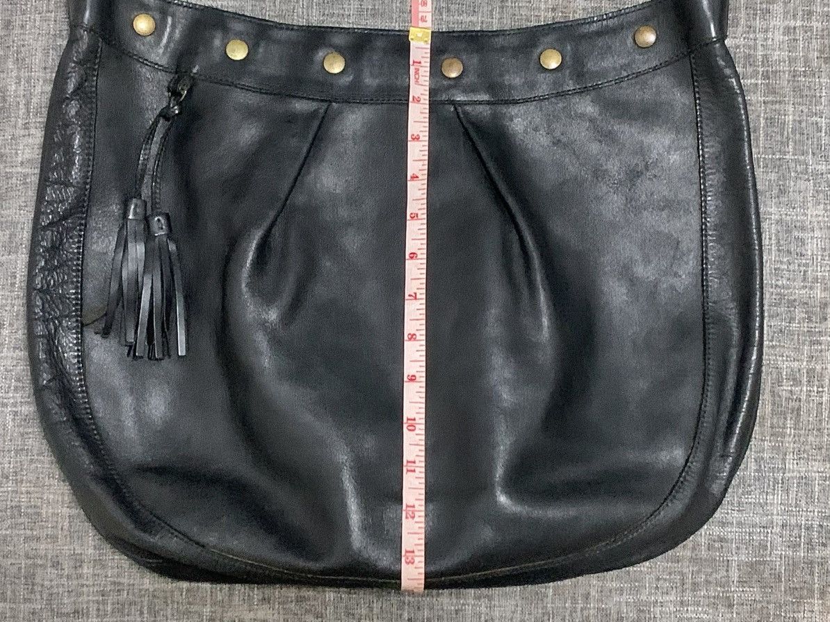Evisu EVISU LEATHER HOBO BAG w/ METAL SNAP BUTTONS Size ONE SIZE - 10 Thumbnail