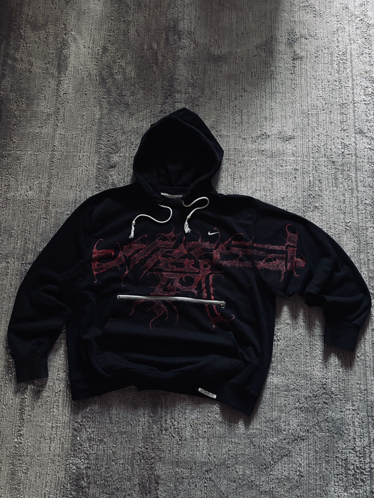 Nike Nike Standart Hand Painted Custom Black Hoodie Size US XL / EU 56 / 4 - 1 Thumbnail