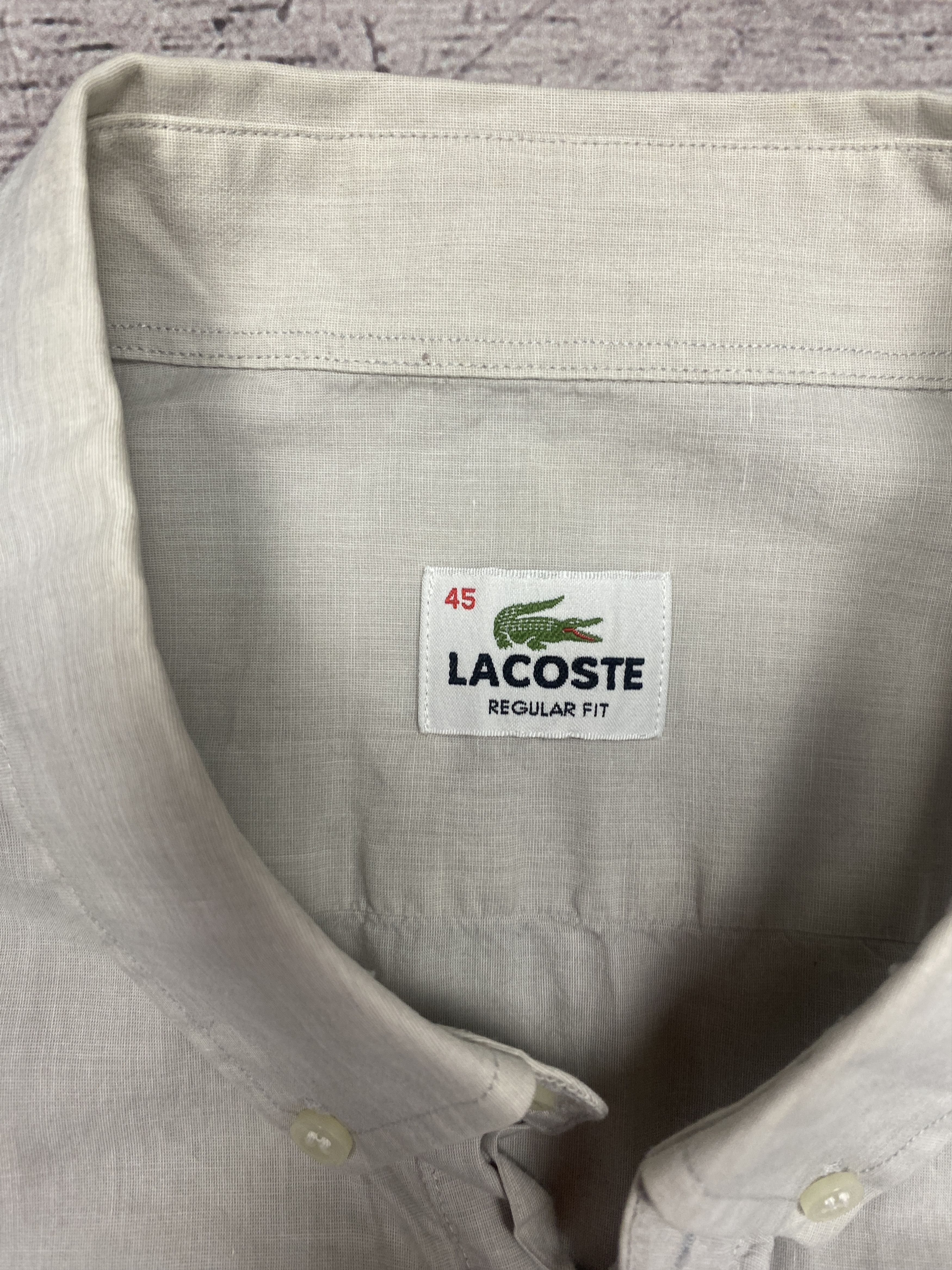 Lacoste × Vintage Lacoste Vintage Mens Long Sleeve Shirt Size US XL / EU 56 / 4 - 5 Thumbnail