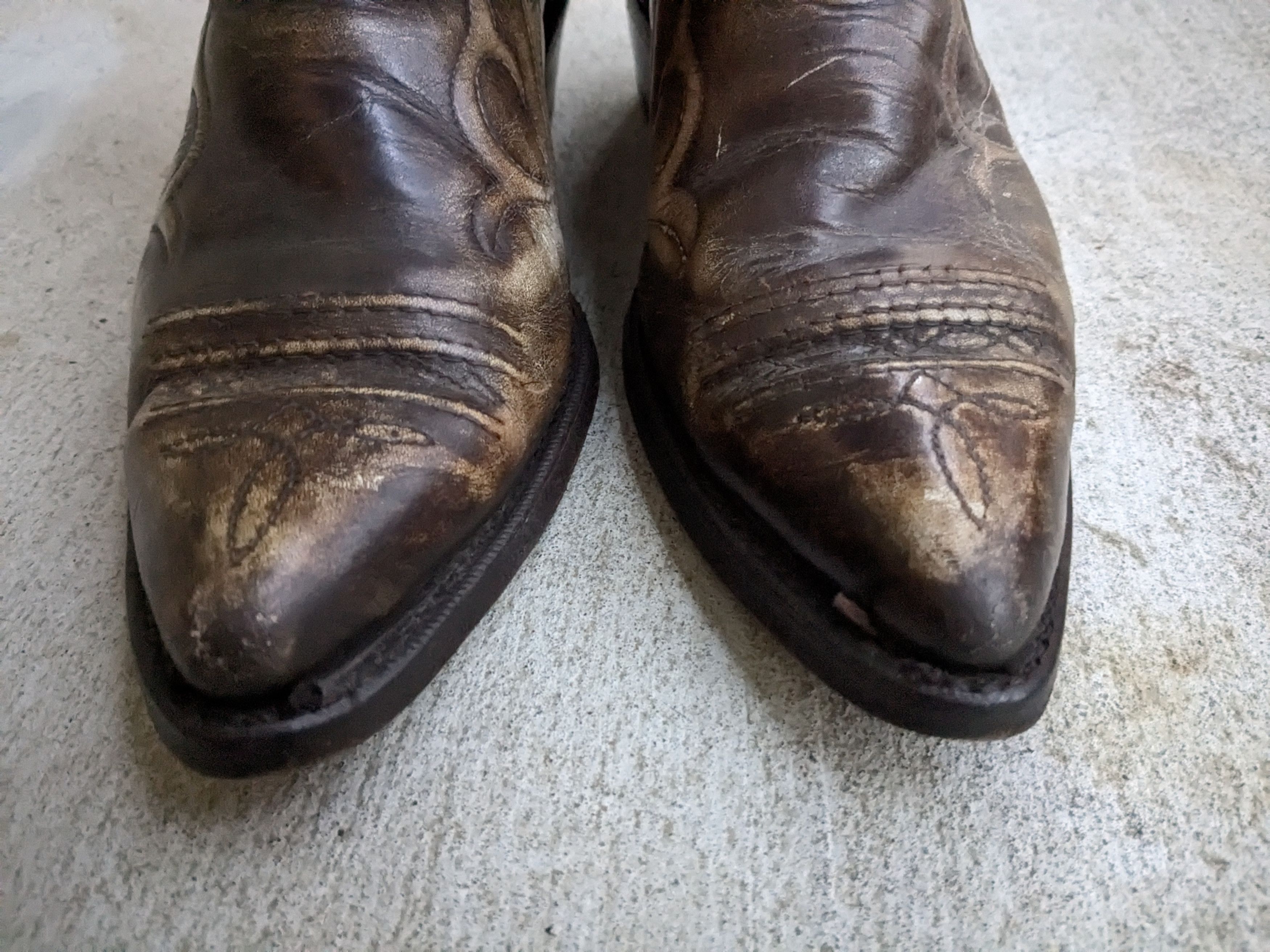 Wrangler Vintage Wrangler Cowboy Boots Brown 9 EE Wide Leather USA Size US 9 / EU 42 - 2 Thumbnail