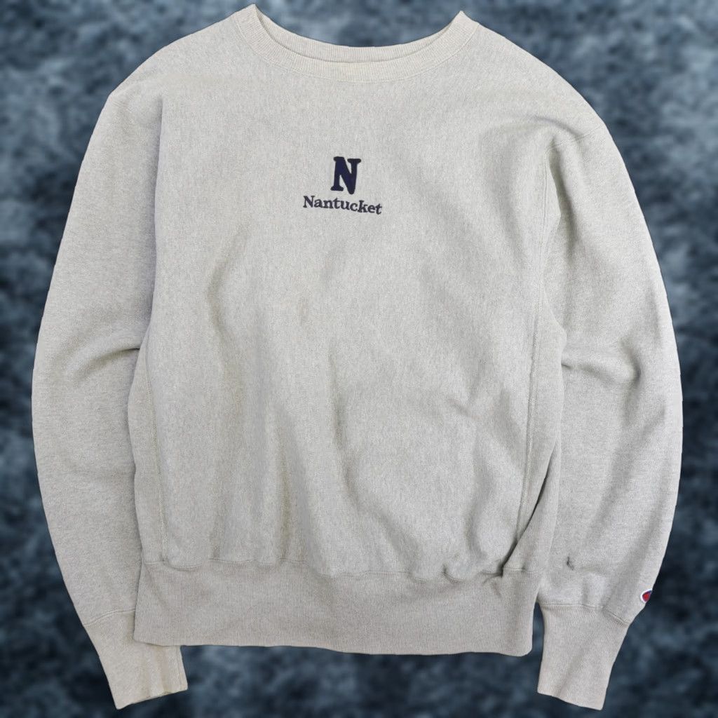 Vintage Nantucket Champion Reverse Weave Crewneck Sweatshirt Large 90s