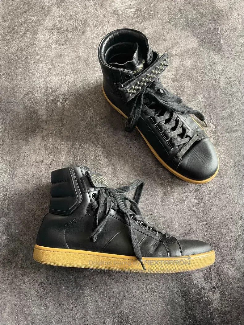 Saint Laurent Paris High-Top Bullet Studs Magic Patch All-