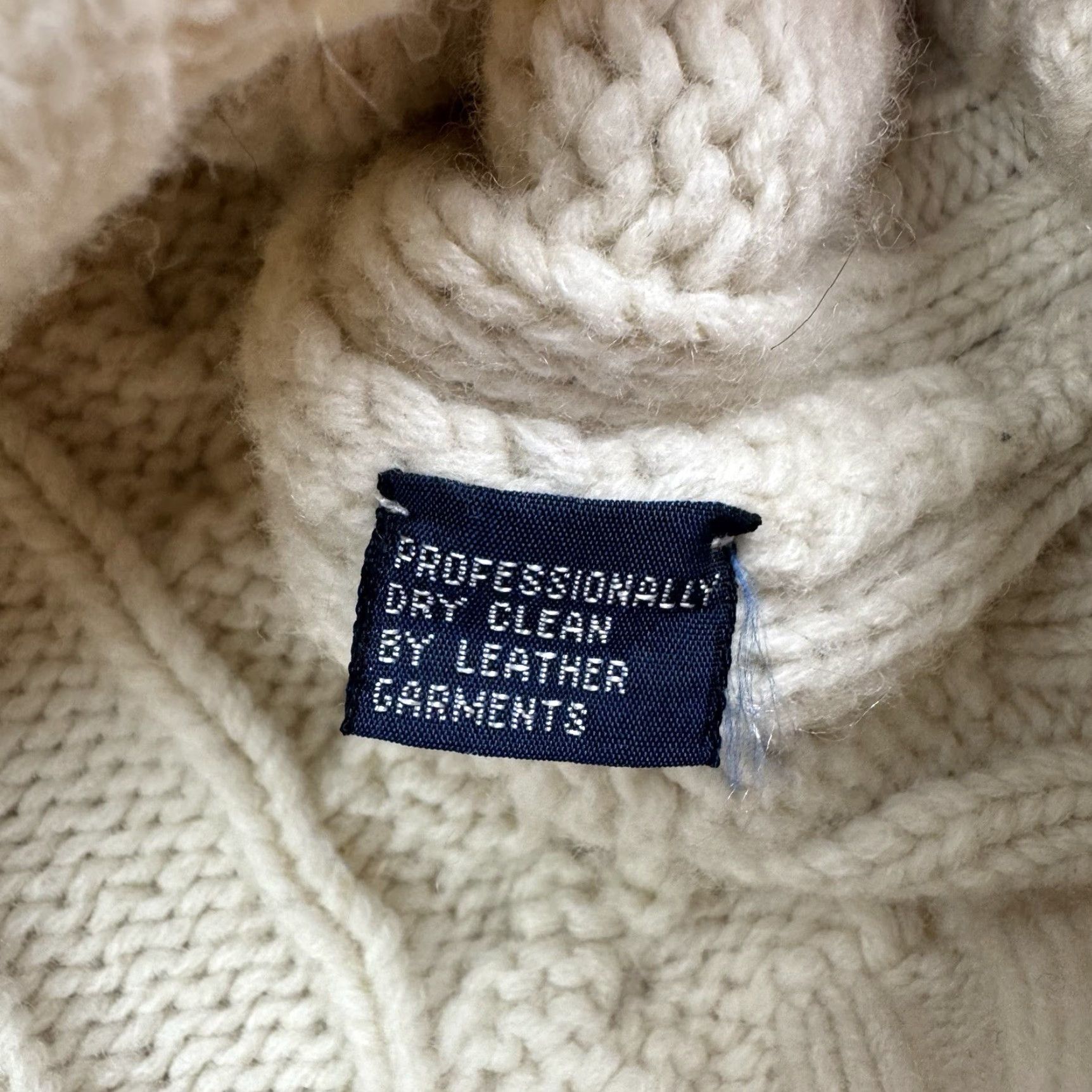Polo Ralph Lauren VINTAGE Polo Ralph Lauren Wool Sweater Adult Large Ivory Knit 90s Preppy Mens Size US L / EU 52-54 / 3 - 4 Thumbnail