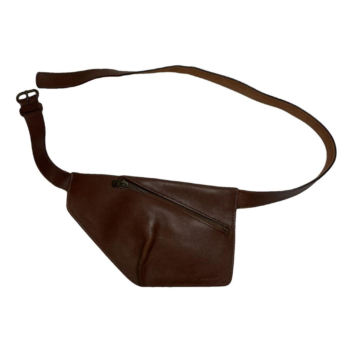 Y's Brown Leather Handbag Size ONE SIZE - 1 Thumbnail
