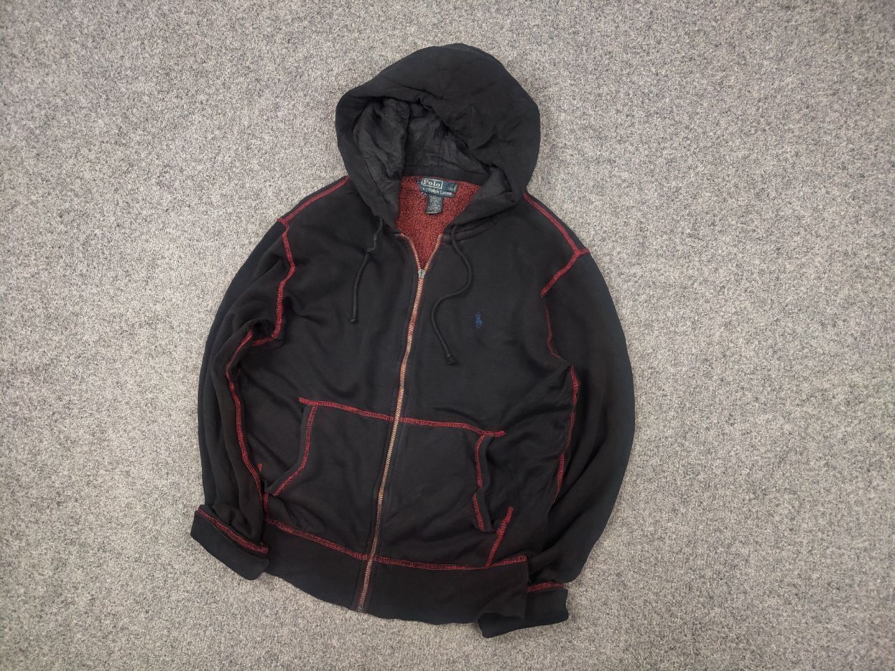 Polo Ralph Lauren Rare Vintage 90's Polo Ralph Lauren Faded Zip Hoodie Y2K Size US S / EU 44-46 / 1 - 4 Thumbnail