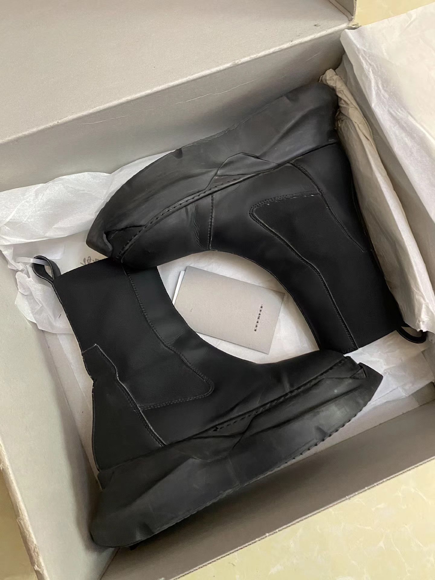 Rick Owens Tank Sole Chelsea Boots