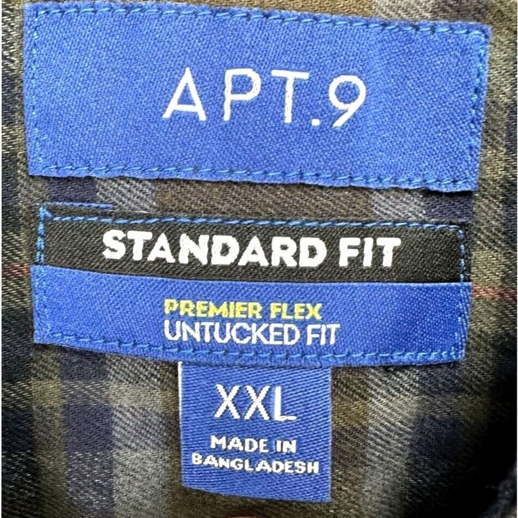 Apt. 9 Apt. 9 Shirt Men 2XL Brown Plaid Flannel Button-Up Standard Fit NEW Size US XXL / EU 58 / 5 - 4 Thumbnail