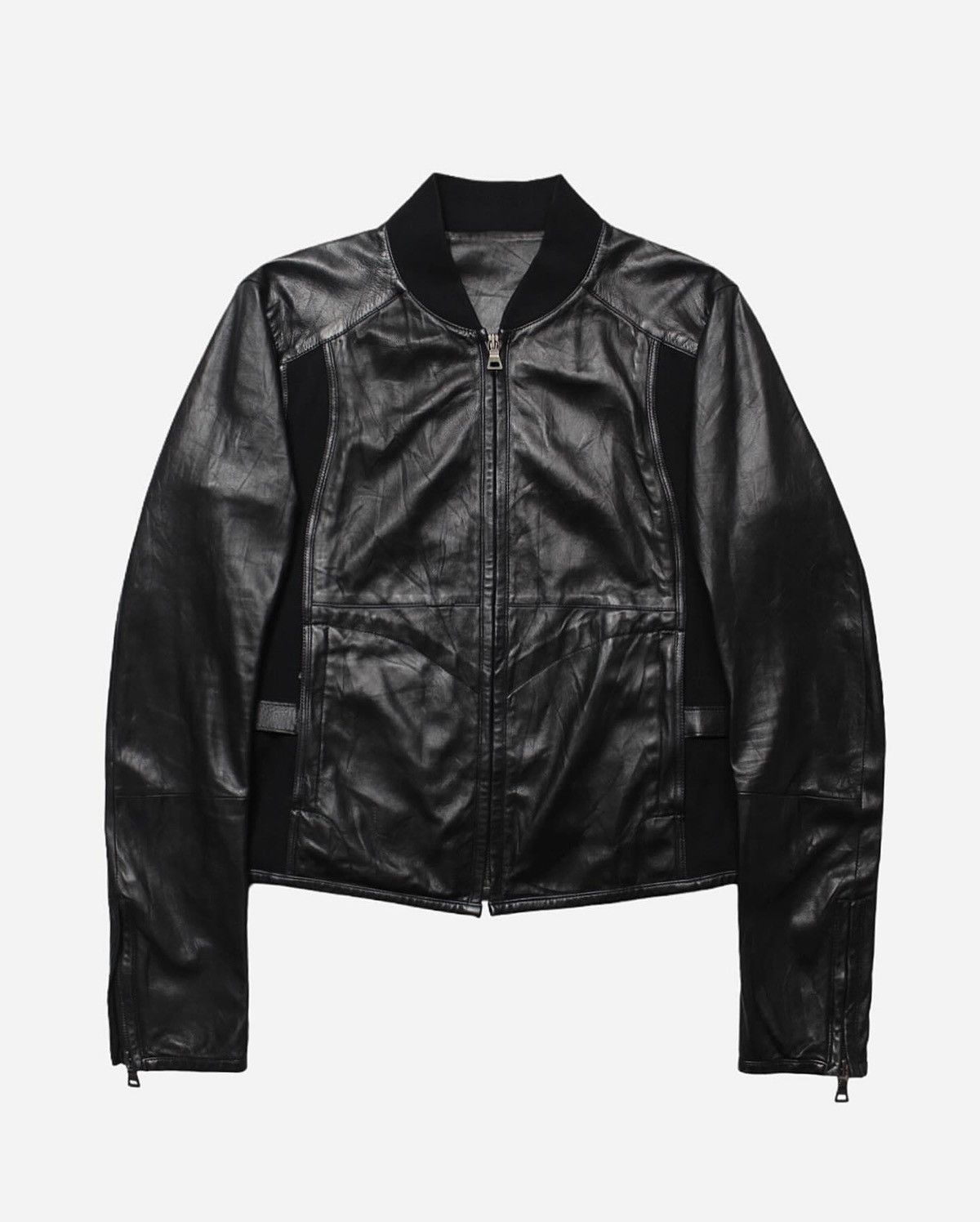 Prada 00s PRADA LAMBSKIN LEATHER JACKET | Grailed