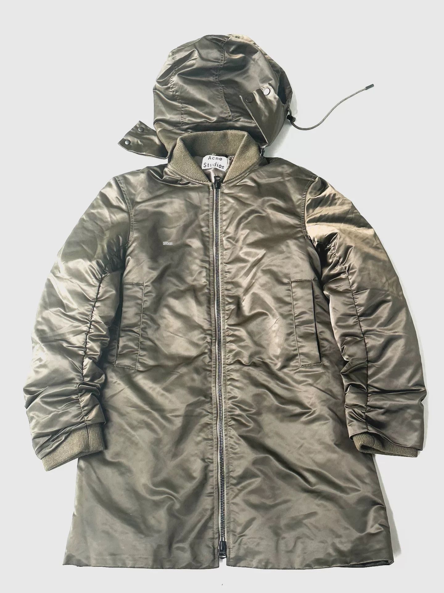 Acne Studios Acne Studios Military Green Long er Jacket Size US L / EU 52-54 / 3 - 1 Thumbnail