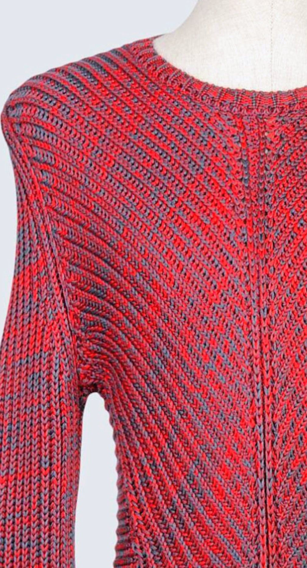 Balenciaga Balenciaga melange effect red/navy sweater Size US L / EU 52-54 / 3 - 8 Thumbnail