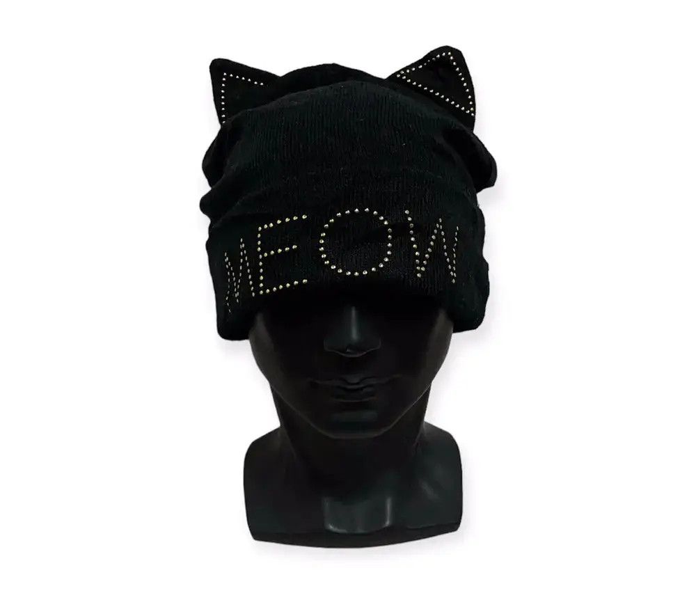 H&M H&M Meow SpellOut Bunny Horn Beanie Hat Size ONE SIZE - 1 Thumbnail