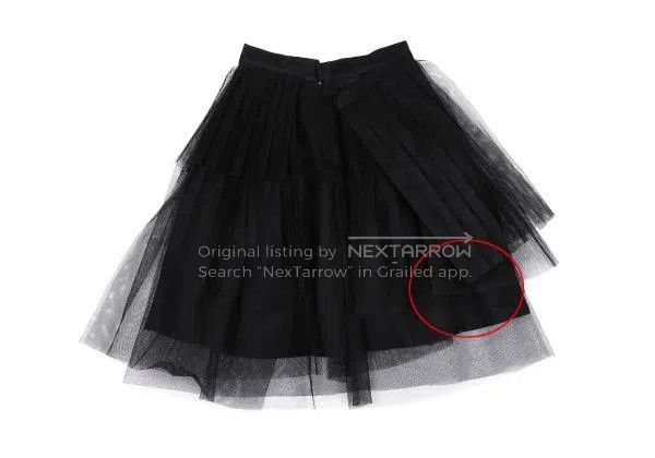 Comme des Garcons Comme Des Garcons size XS Black Vintage Tulle Design Skirt Size 23" - 4 Thumbnail