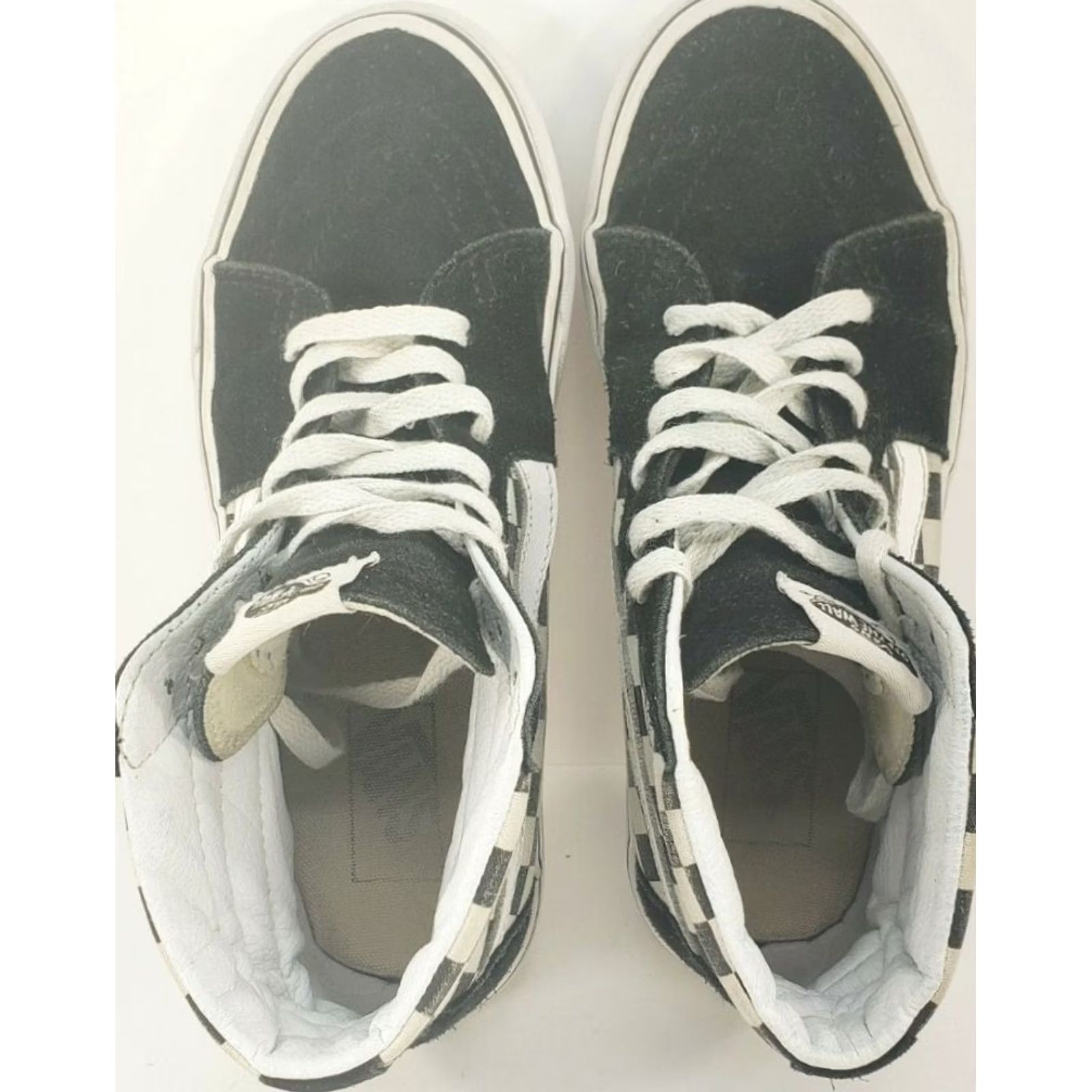 Vans VANS HIGH TOP SNEAKERS SHOES BLACK SUEDE B/W CHECKERBOARD MEN’S 6 WOMEN’S 7.5 Size M / US 6-8 / IT 42-44 - 6 Thumbnail