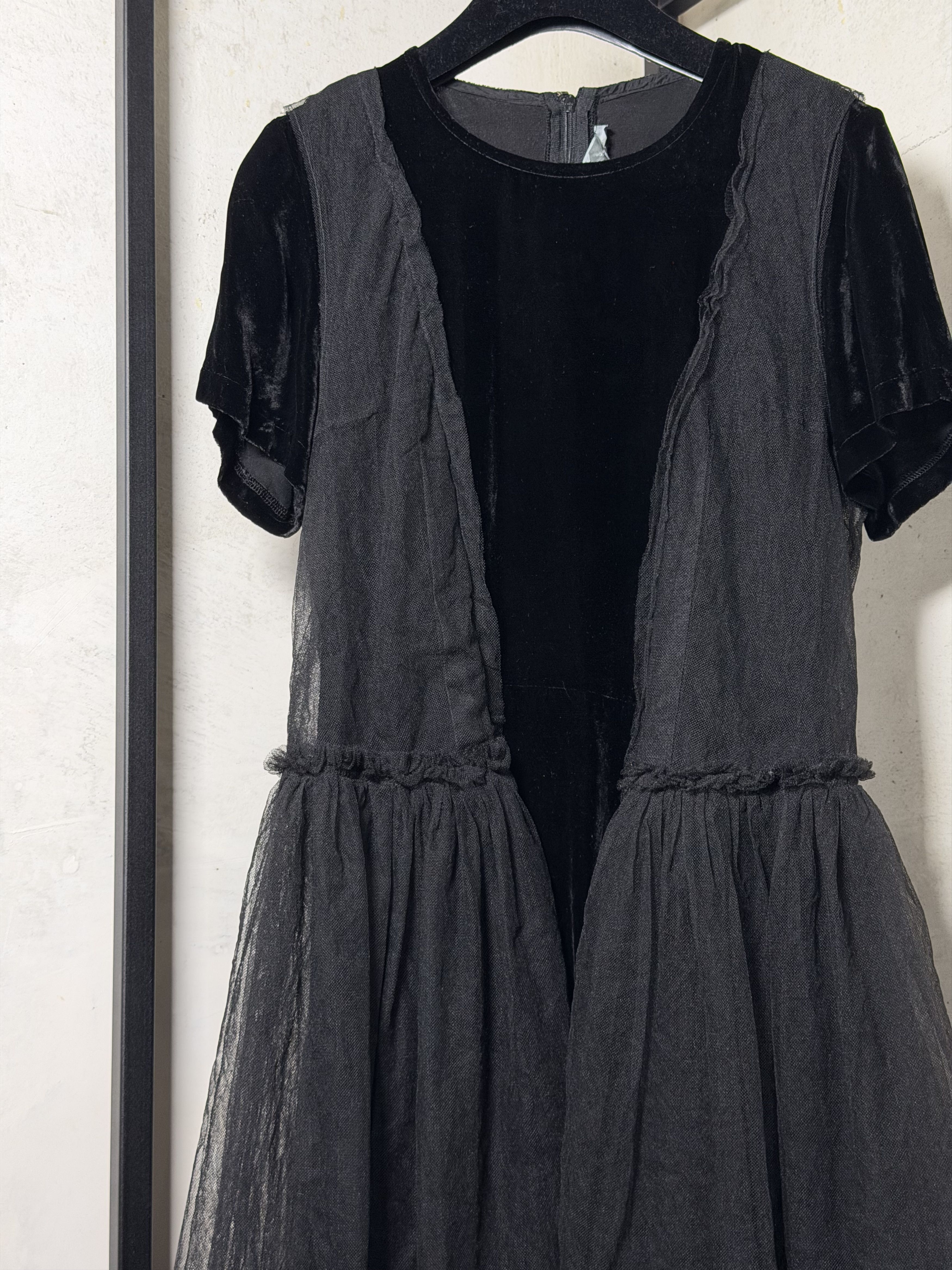 Comme des Garcons COMME des GARCONS Mesh Switching Velor Dress Size XS Size XS / US 0-2 / IT 36-38 - 3 Thumbnail