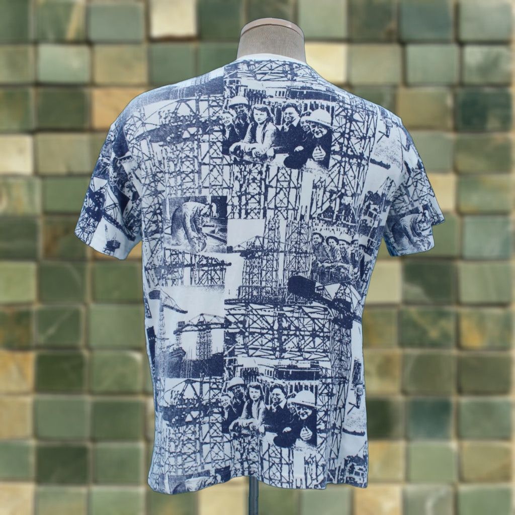 Vintage VINTAGE Men's VTG 90s All Over Print Dock Workers TShirt Sz S 1990s AOP T-Shirt Michel Mens Blue 1990s Graphic Tee Size US S / EU 44-46 / 1 - 1 Thumbnail