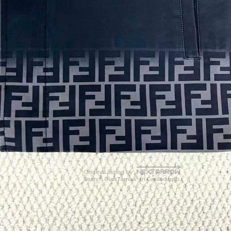 Fendi Fendi Black Gray Washed Faded Double F Logo Hidden Zip Jac Size US S / EU 44-46 / 1 - 6 Thumbnail