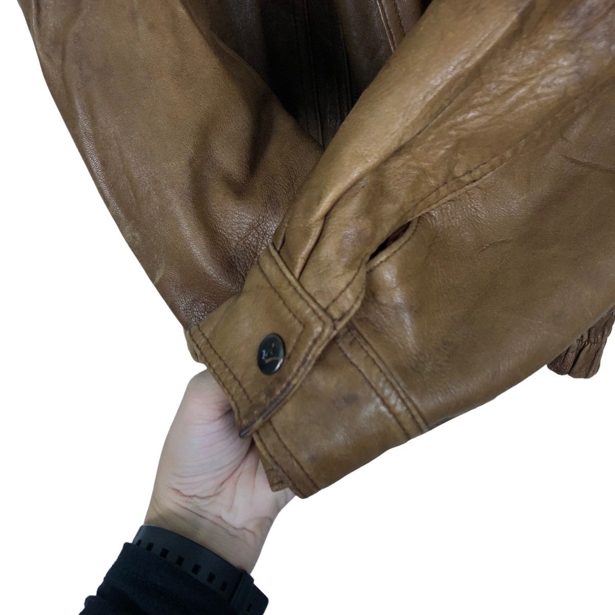 Japanese Brand VINTAGE PARACHUTE LEATHER JACKET HARAJUKU MOTHER ISSEYMIYAKE Size US M / EU 48-50 / 2 - 11 Thumbnail