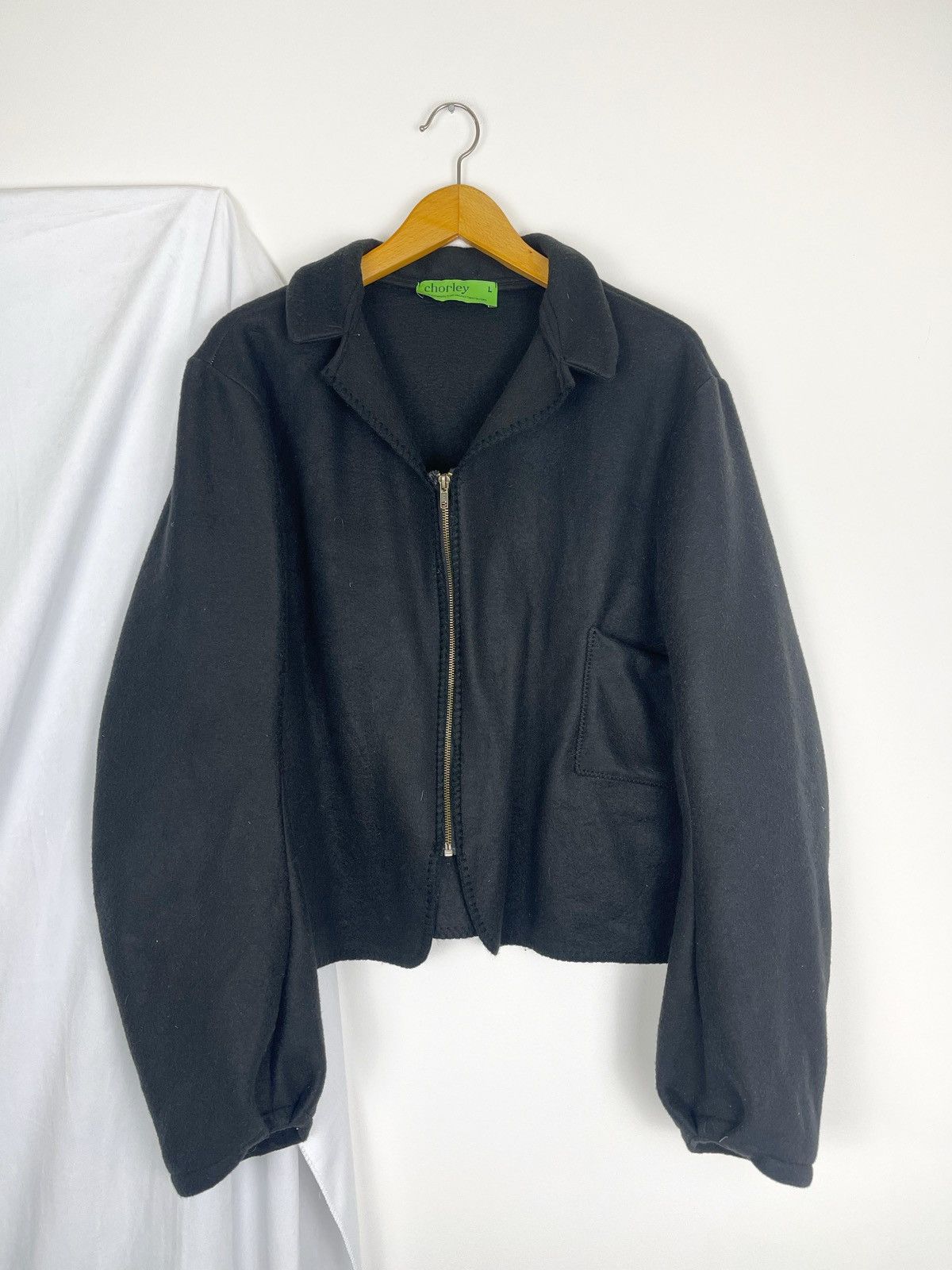 Chorley Chorley Fleece Chore Black Bomber Jacket blanket stitch Size US L / EU 52-54 / 3 - 1 Thumbnail