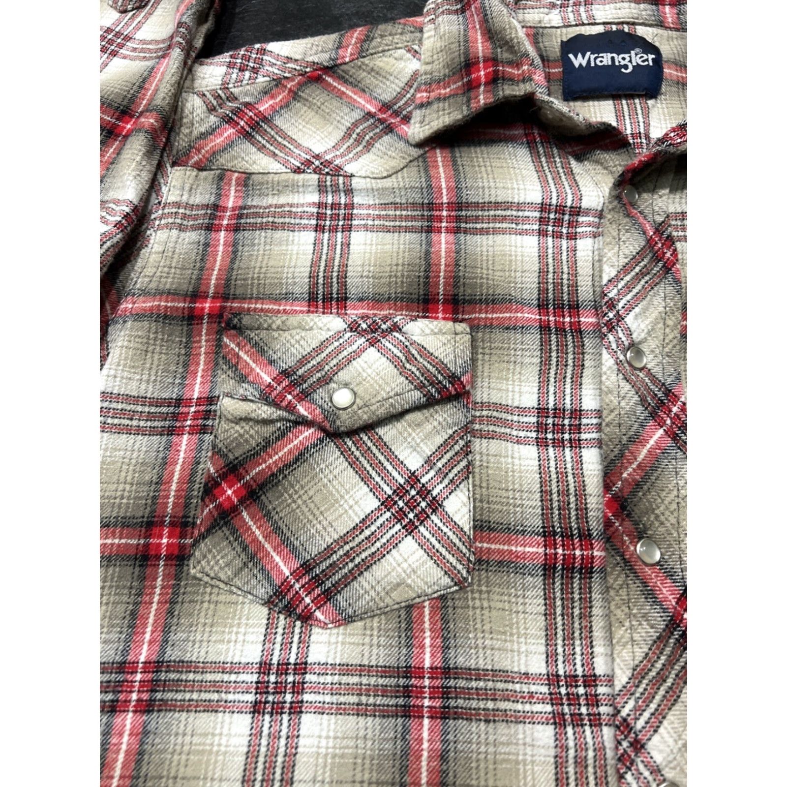 Wrangler VINTAGE Wrangler Men’s Western Long Sleeve Shirt Pearl Snap L Flannel Size US L / EU 52-54 / 3 - 4 Thumbnail