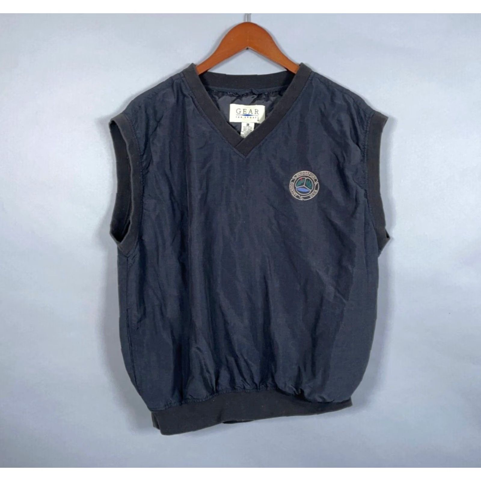 Vintage VINTAGE GEAR FOR SPORTS Windbreaker Vest Men Adult Large Brown 90s Country Club Preppy Nylon Size US L / EU 52-54 / 3 - 2 Thumbnail