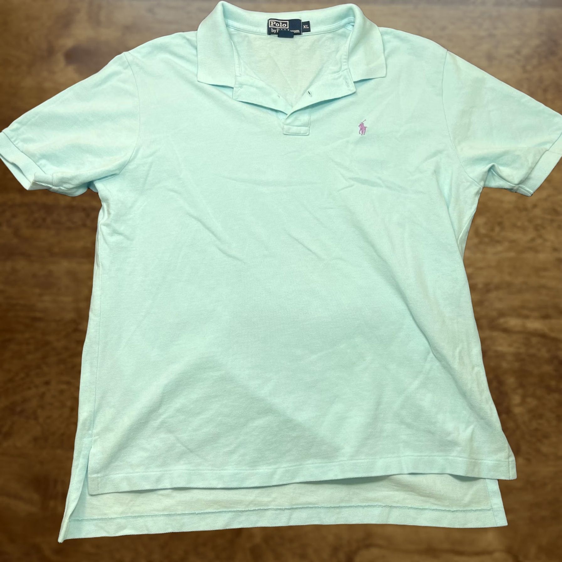 Polo Ralph Lauren Polo Ralph Lauren Polo Shirt Mens XL Blue Solid Short Sleeve Pony Logo Casual Size US XL / EU 56 / 4 - 1 Thumbnail