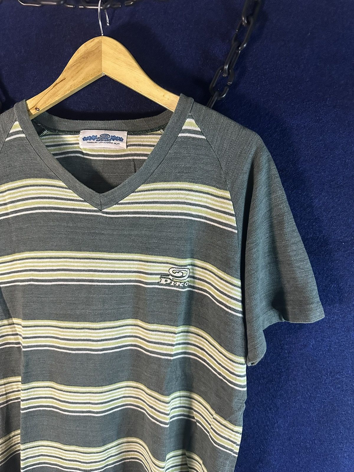 Japanese Brand Vintage 90s Piko Longboard Stripe Tshirt Size US L / EU 52-54 / 3 - 2 Thumbnail