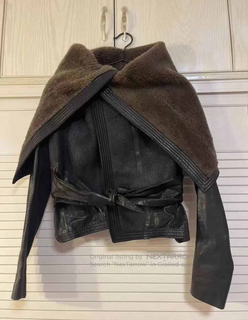 Rick Owens Rick Owens Fur and Leather Integrated Reversible Collar Ja Size S / US 4 / IT 40 - 1 Thumbnail