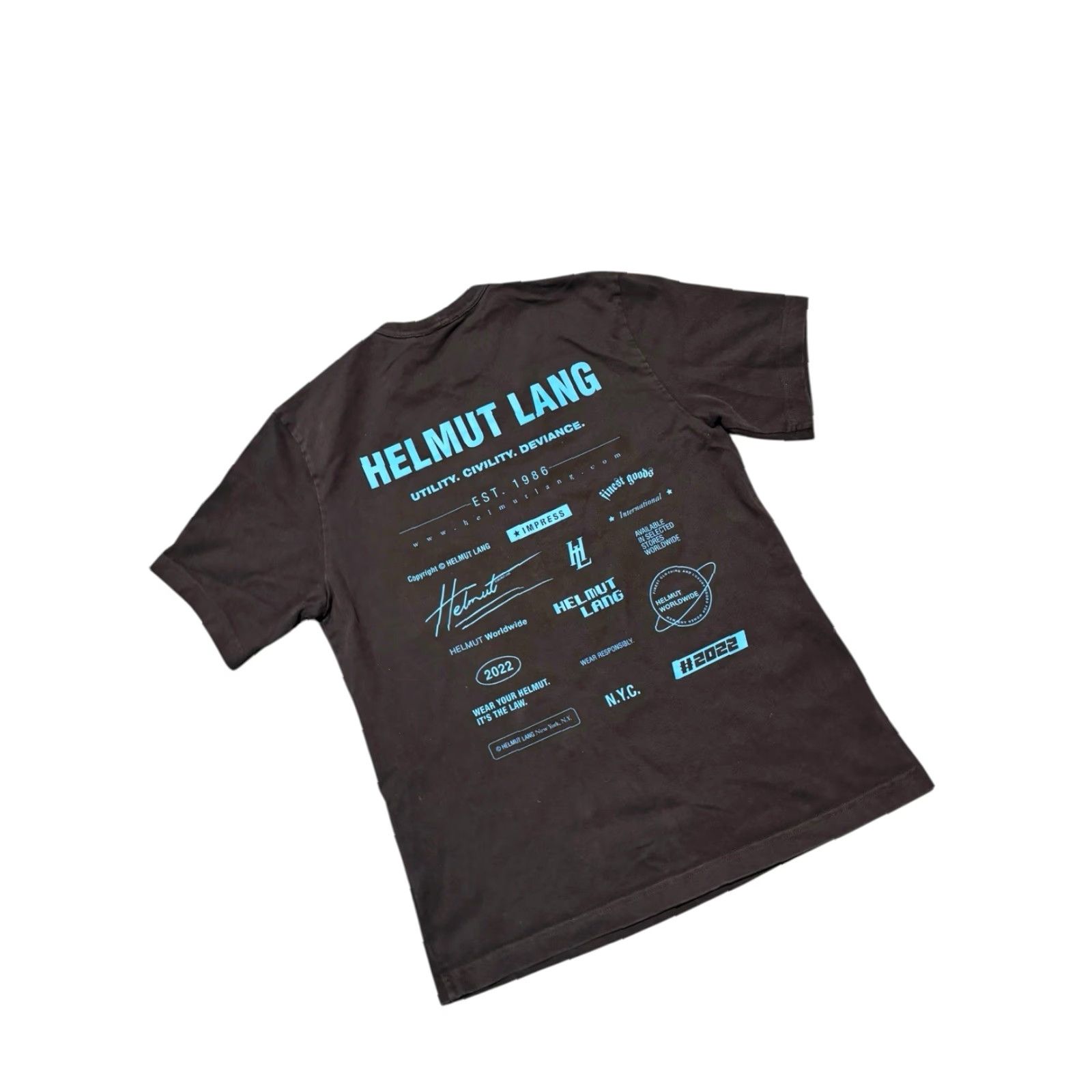 Helmut Lang HELMUT LANG T-Shirt Logo Tee Mens XS Black Promo Brand PREOWNED RARE Cotton Crew Neck Short Sleeve Size US XS / EU 42 / 0 - 4 Thumbnail