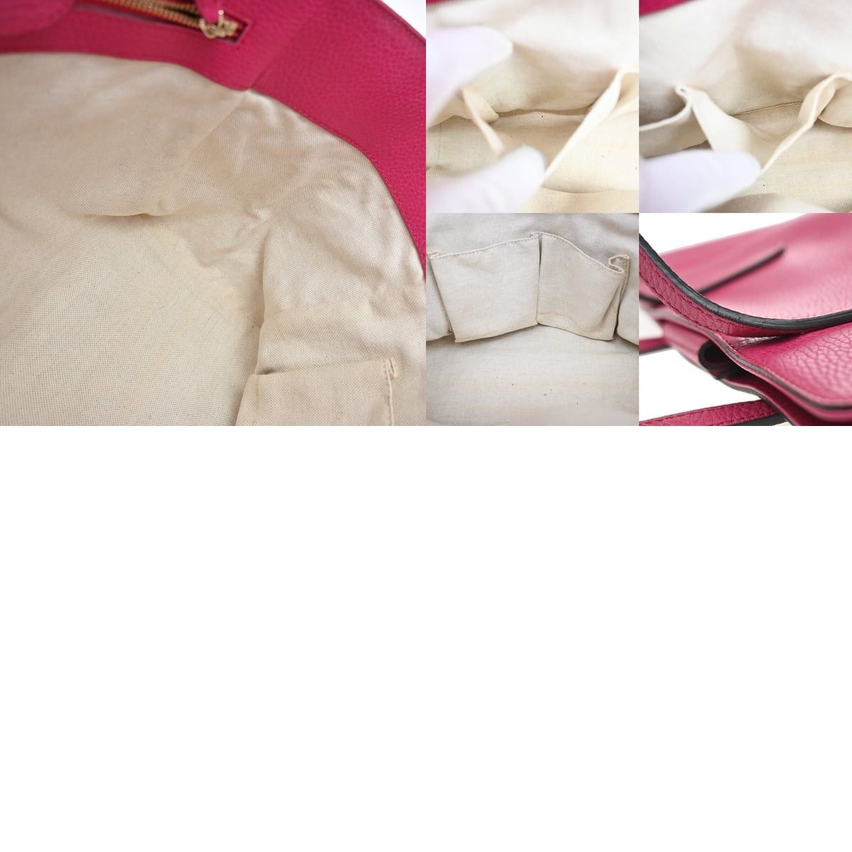 Gucci Gucci Leather Swing Tote Pink Size ONE SIZE - 6 Thumbnail