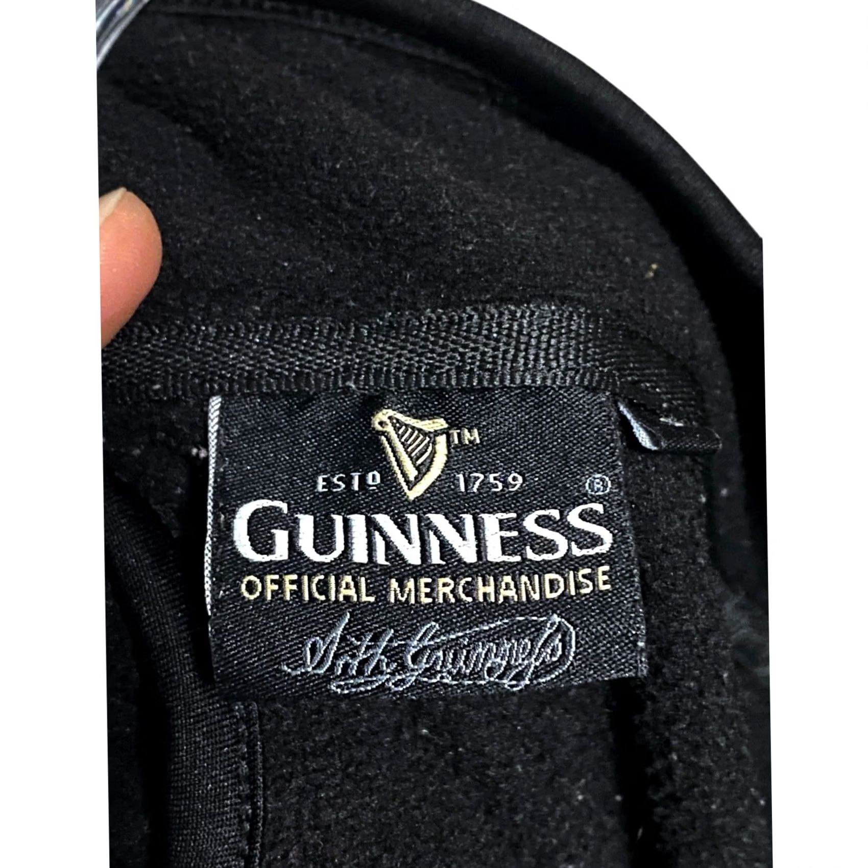 Vintage VINTAGE Guinness Jacket Full Zip Embroidered Spell Out Harp Logo Fleece Beer Mens Small Size US S / EU 44-46 / 1 - 4 Thumbnail