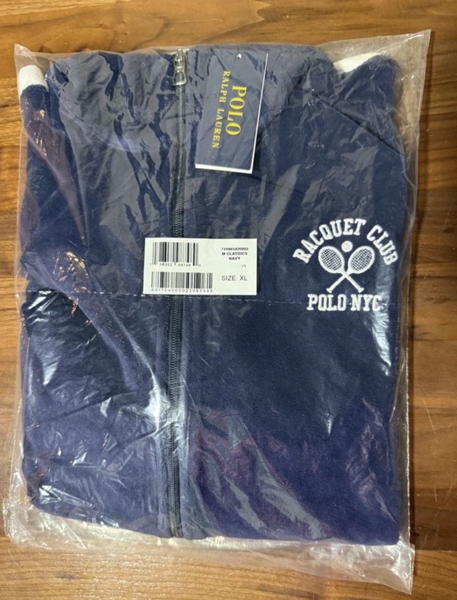 Polo Ralph Lauren Polo Ralph Lauren Embroidered Terry Track Jacket Navy Sz XL Size US XL / EU 56 / 4 - 6 Thumbnail