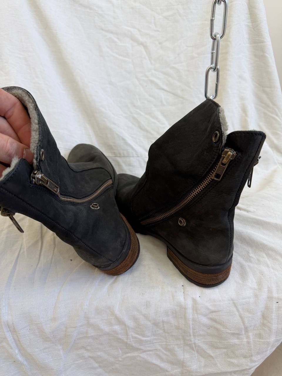 A.S.98 Avant-Garde Leather Suede 14th Addiction Style Ankle Zip Size US 5 / IT 35 - 9 Thumbnail