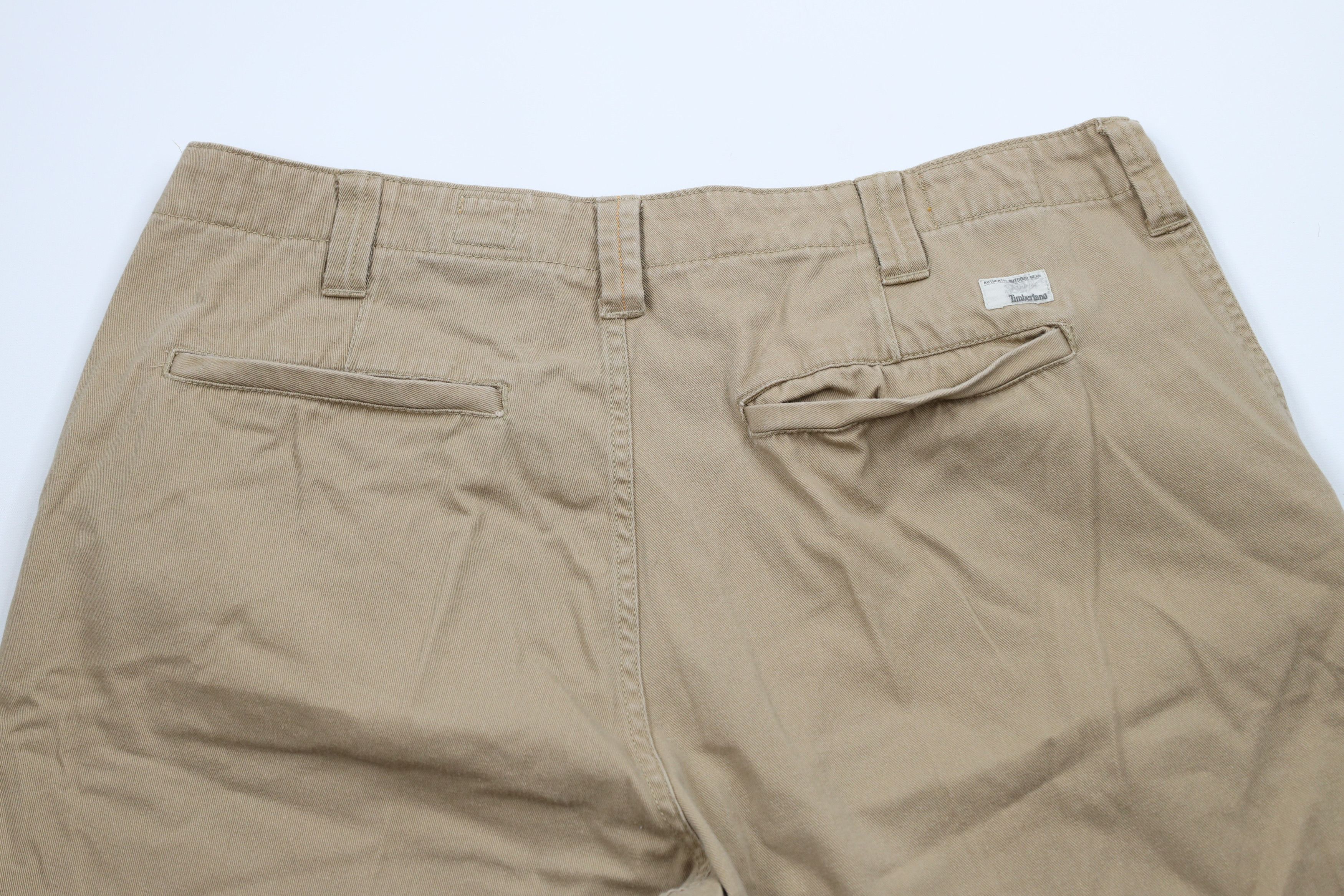 Timberland × Vintage Vintage Timberland Heavyweight Cotton Twill Shorts Beige Size US 38 / EU 54 - 9 Thumbnail