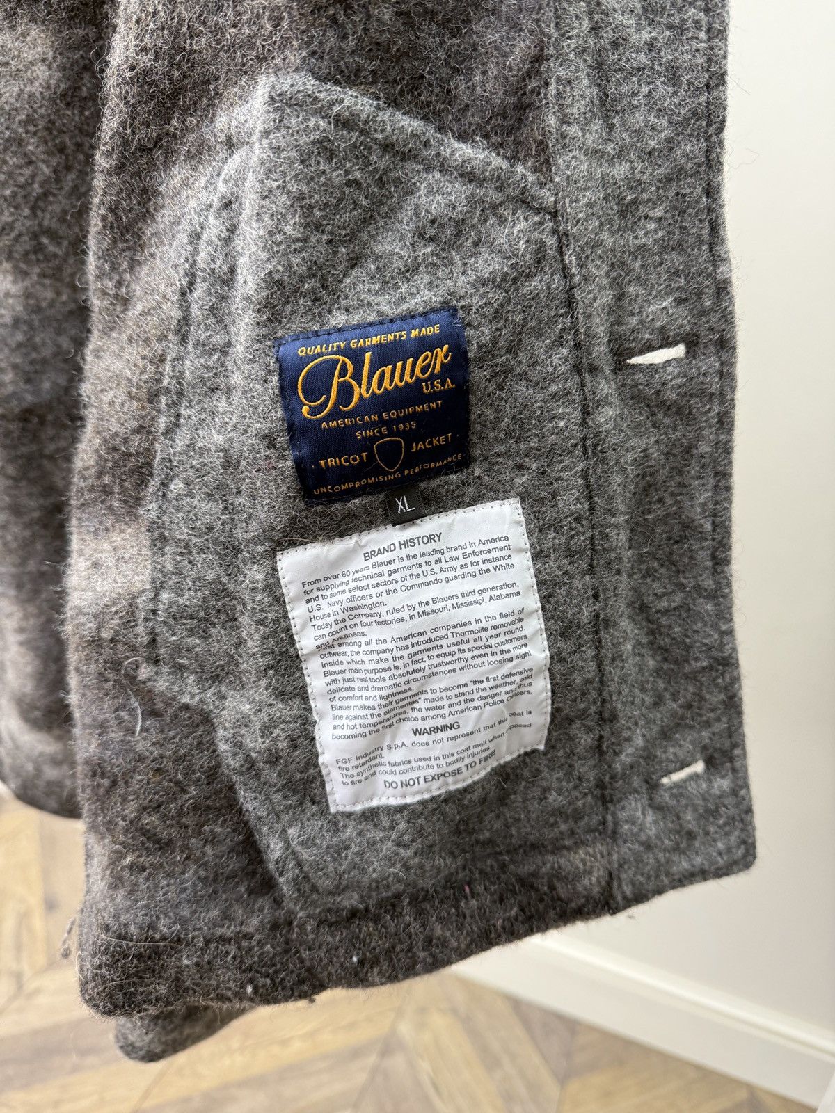 Other Vintage Blauer USA Wool Blend Hooded Jacket Button Up Size XL / US 12-14 / IT 48-50 - 6 Thumbnail