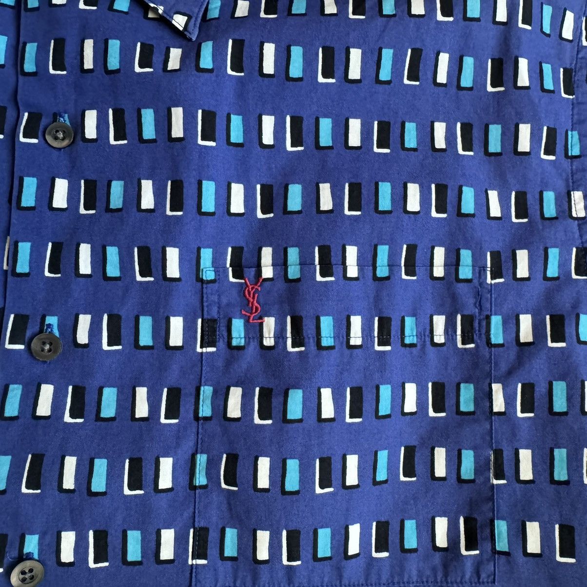 Yves Saint Laurent YSL Yves Saint Laurent Shirt Button Up Printed Graphic Vntg Size US M / EU 48-50 / 2 - 5 Thumbnail