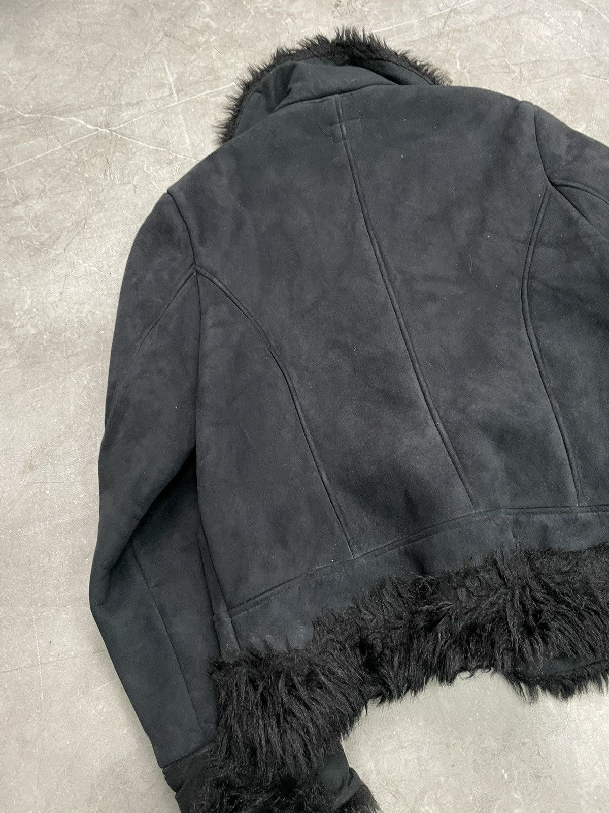 Le Grande Bleu (L.G.B.) Fur suede jacket hype avant garde y2k rick owens Jacket Y2K Size US S / EU 44-46 / 1 - 10 Thumbnail