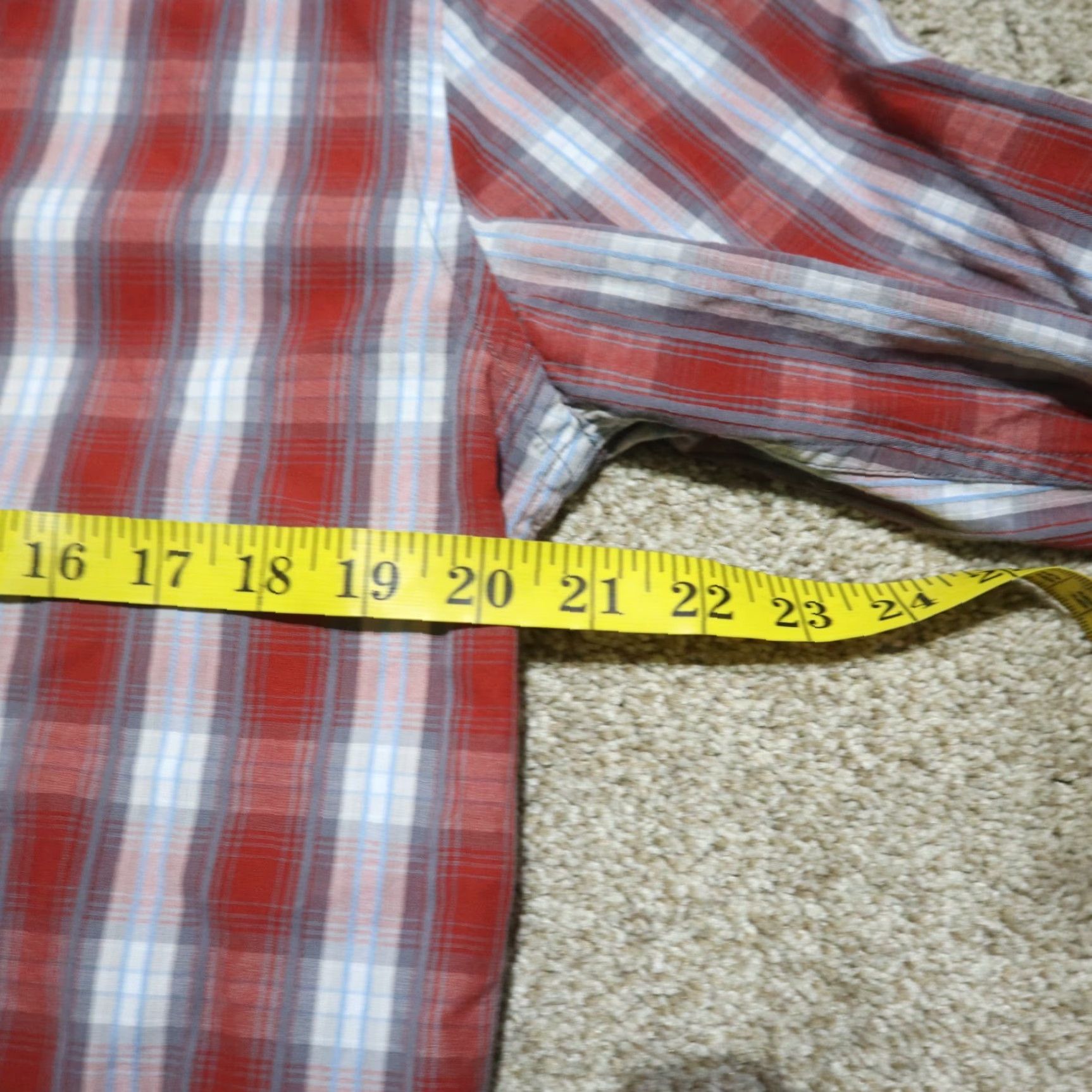 Vintage Saddlebred Shirt Button-Up Long Sleeve Adults M Red Plaid 1888 American Style Classic Fit with Pockets Men Size US M / EU 48-50 / 2 - 5 Thumbnail