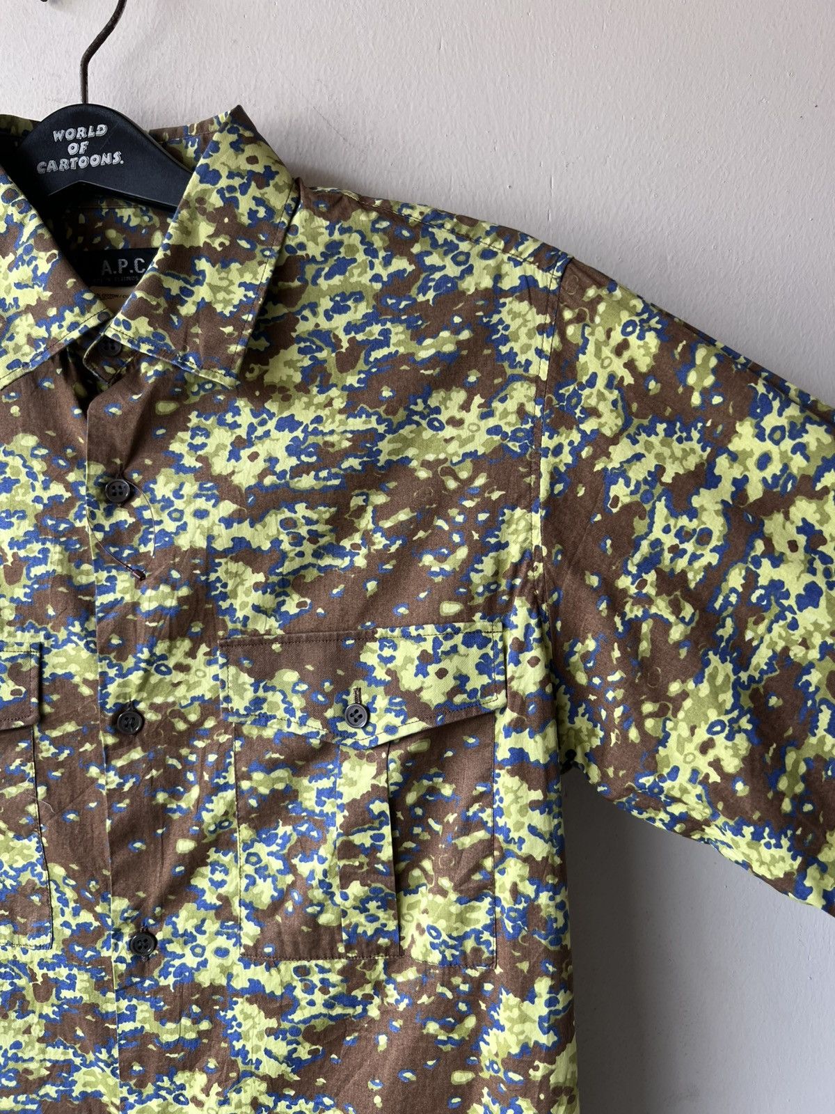 A.P.C. Vintage A.P.C. Made in France Camouflage Long Sleeve Shirt Size US M / EU 48-50 / 2 - 12 Thumbnail
