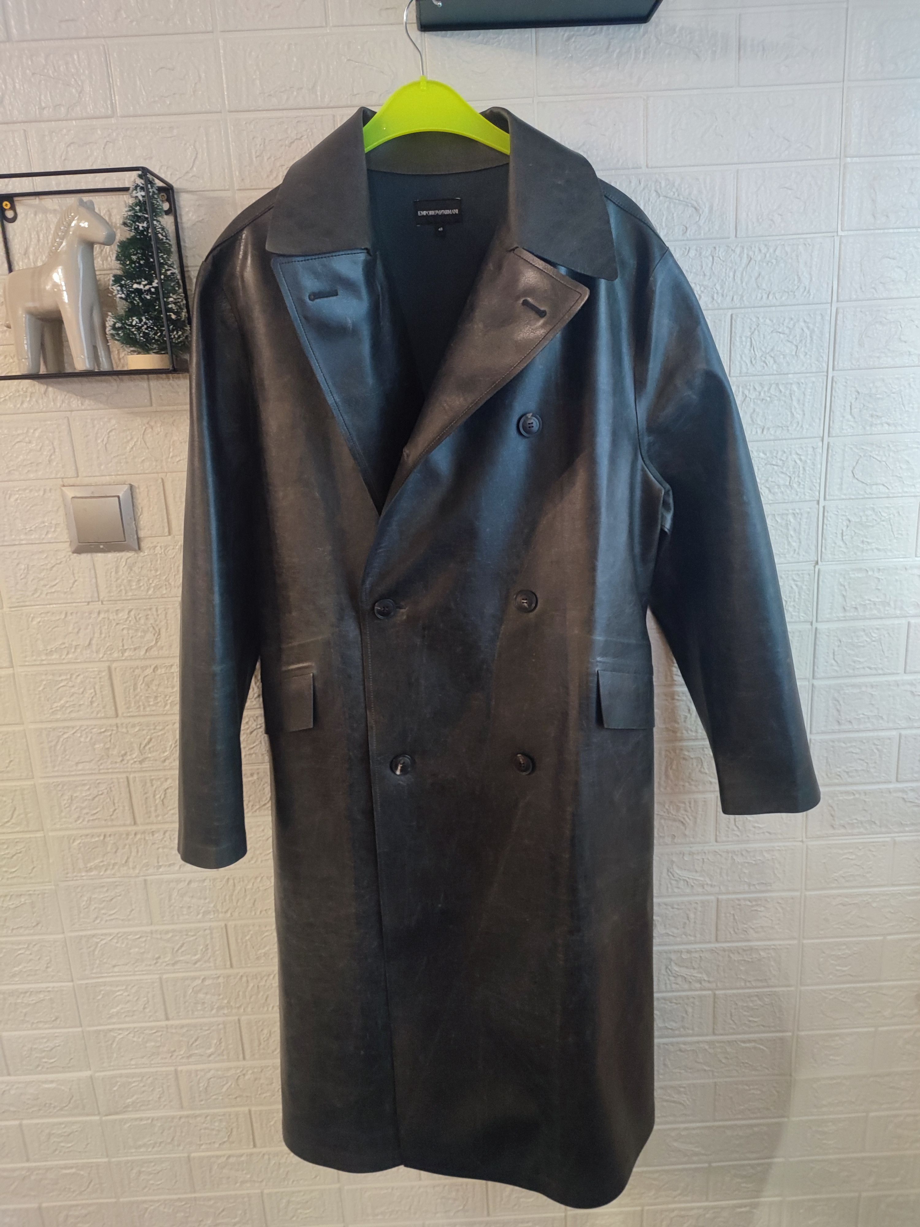 Emporio Armani Exclusive Leather Coat by Emporio Armani, Size 48 Size US M / EU 48-50 / 2 - 1 Thumbnail