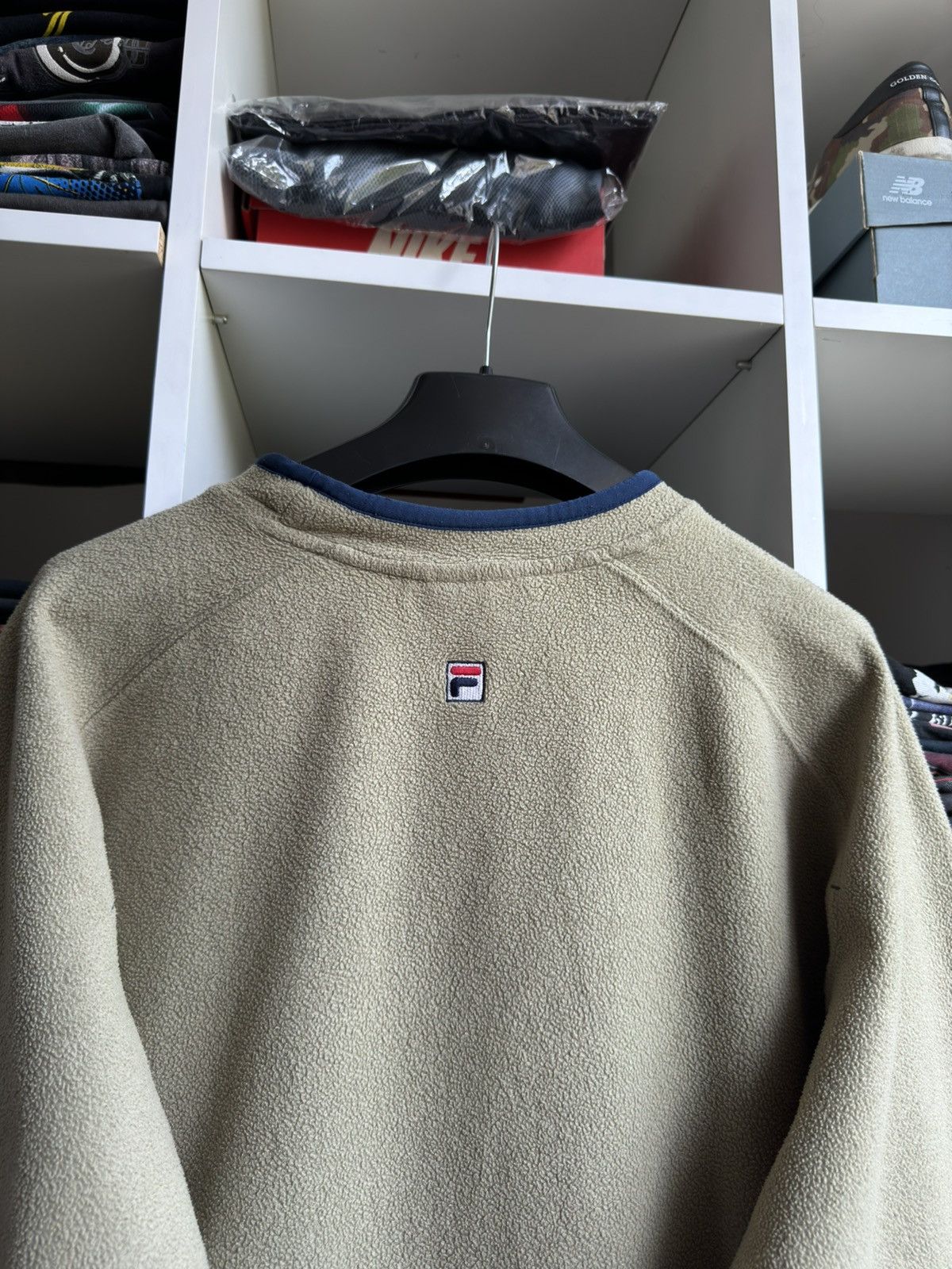 Fila × Vintage Vintage 90s FILA Fleece Nylon Logo Sweater Size US L / EU 52-54 / 3 - 9 Thumbnail