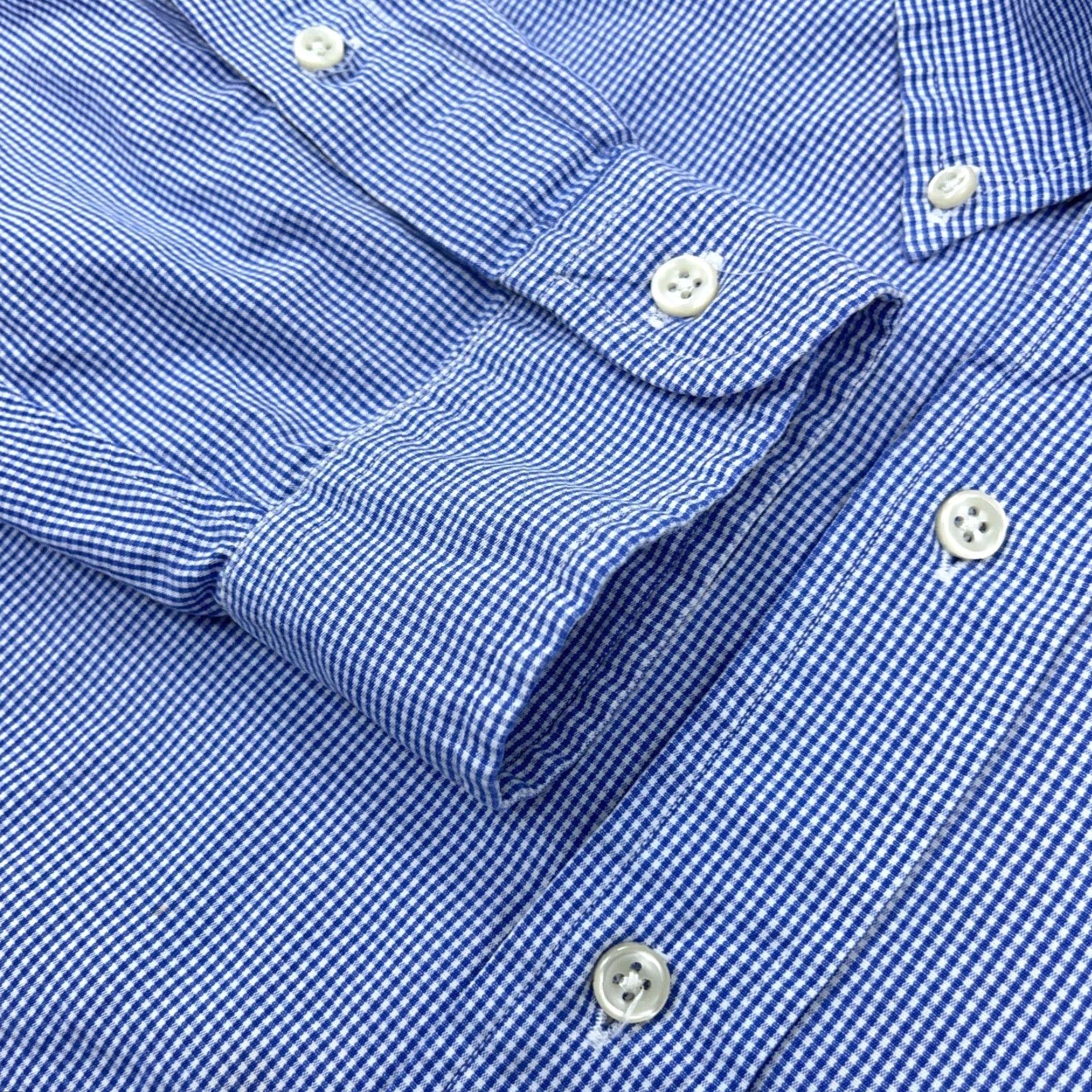 Ralph Lauren Ralph Lauren Button-Up Shirt Men XL Blue White Check Casual Regular Fit Size 46R - 7 Thumbnail