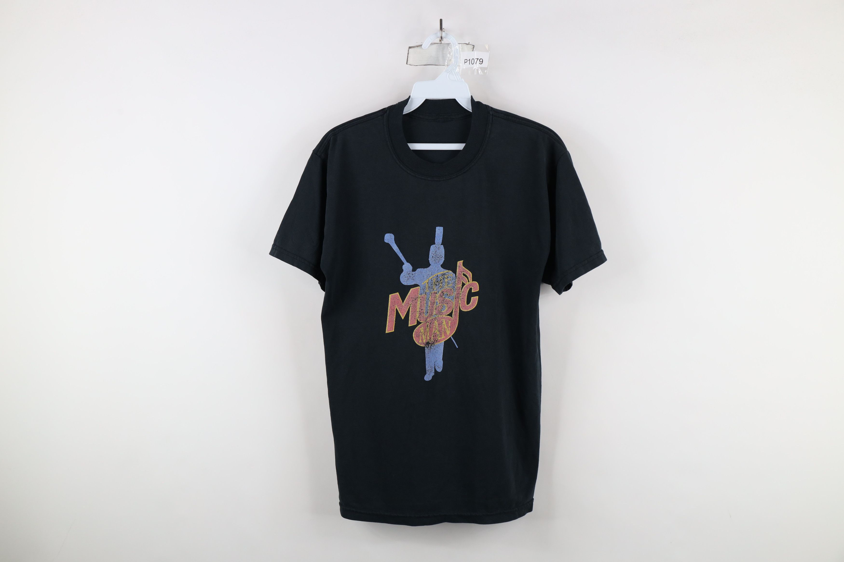 Vintage Vintage 90s Streetwear The Music Man Musical T-Shirt Black Size US S / EU 44-46 / 1 - 1 Thumbnail