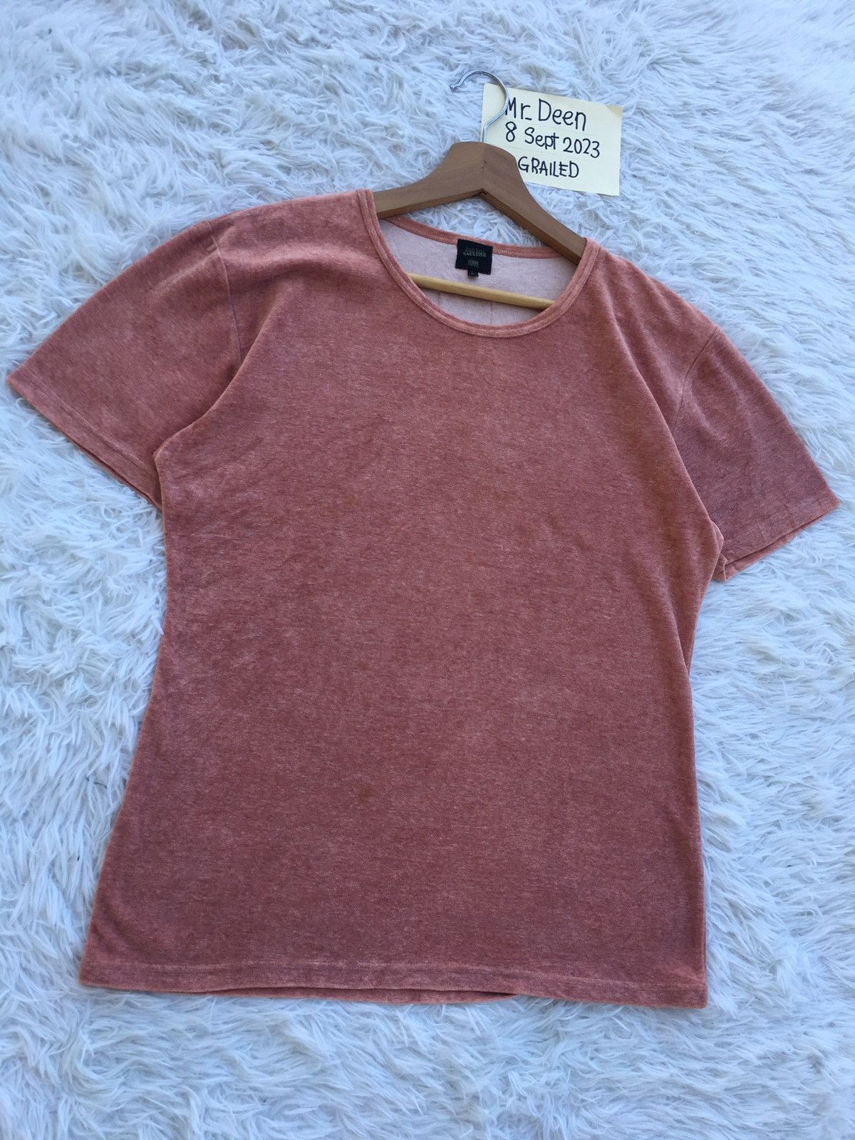 Jean Paul Gaultier Rare Vintage Jean Paul Gaultier Homme Velvet Tshirt Size US M / EU 48-50 / 2 - 2 Thumbnail