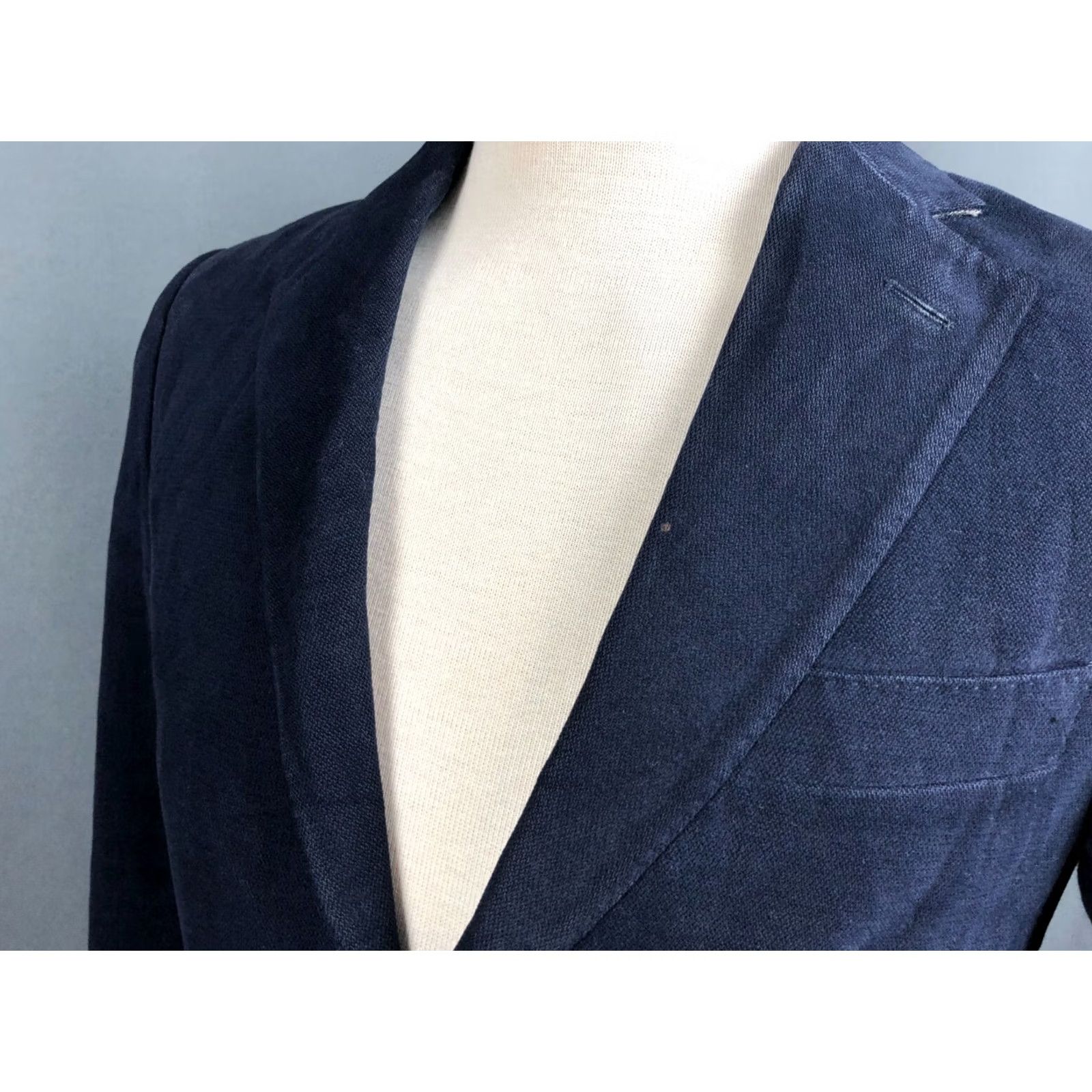 Vintage Boggi Milano Blazer Men's Cotton Dark Blue 46 Blazer Jacket Regular Length Mid-Length Button Closure Casual Vintage: No Size 46R - 7 Thumbnail