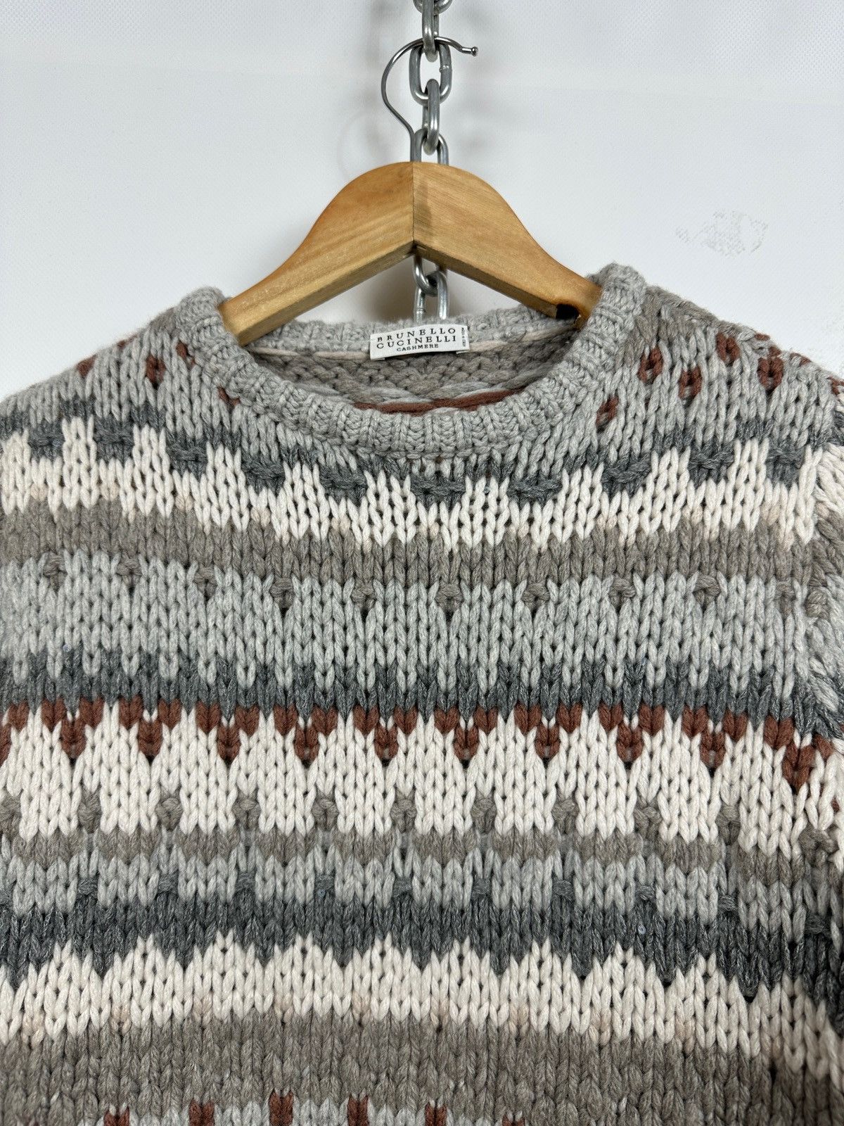 Brunello Cucinelli Cashmere/Silk Cable Knit Sweater