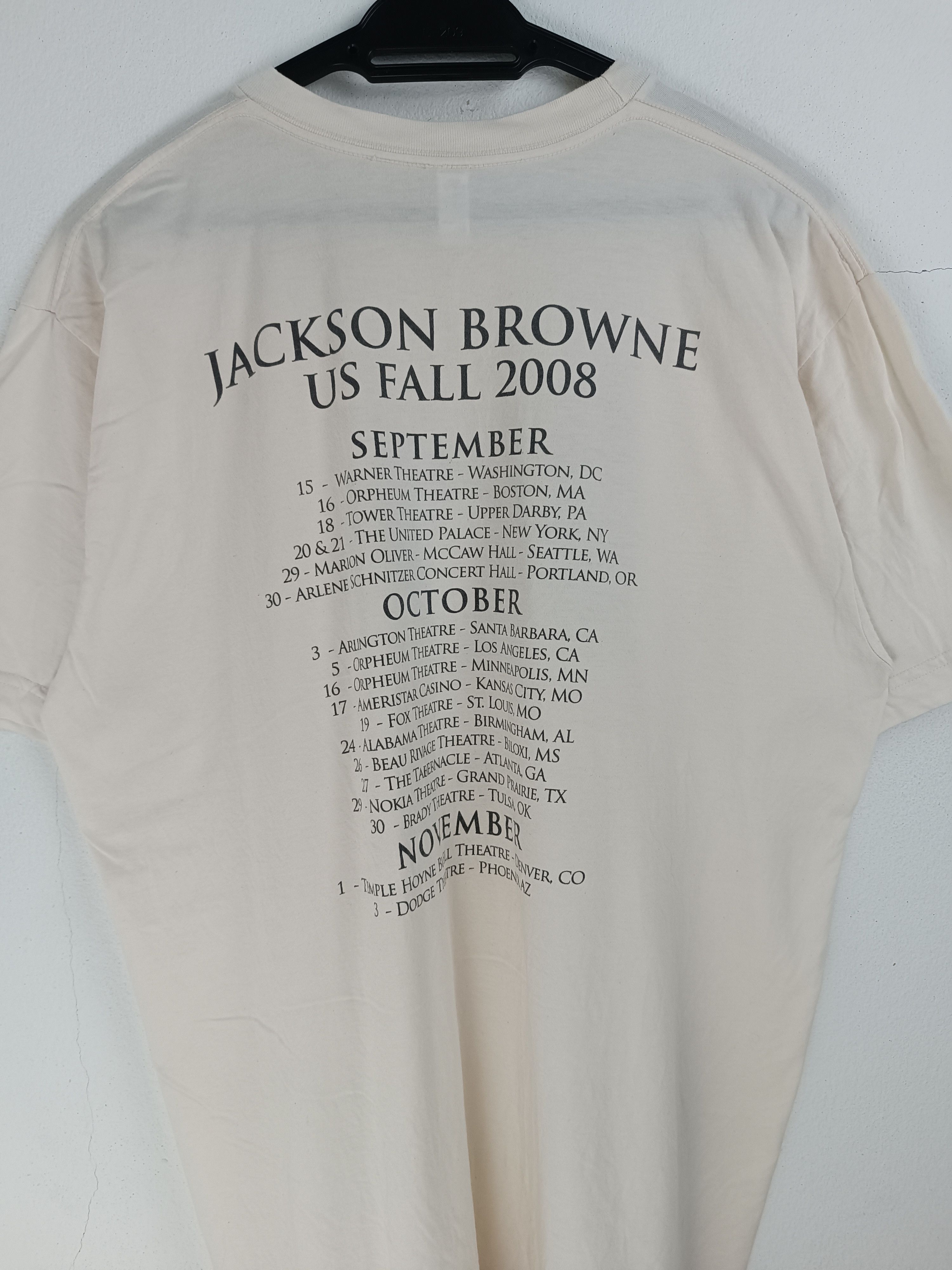 Band Tees VINTAGE 08 JACKSON BROWNE TOUR US springsteen neil young Size US L / EU 52-54 / 3 - 17 Thumbnail