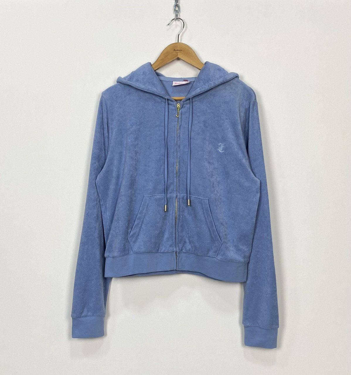 Juicy Couture Juicy Couture Women’s Full Zip Hoodie Long Sleeve Blue Top Size XXL / US 16-18 / IT 52-54 - 1 Thumbnail