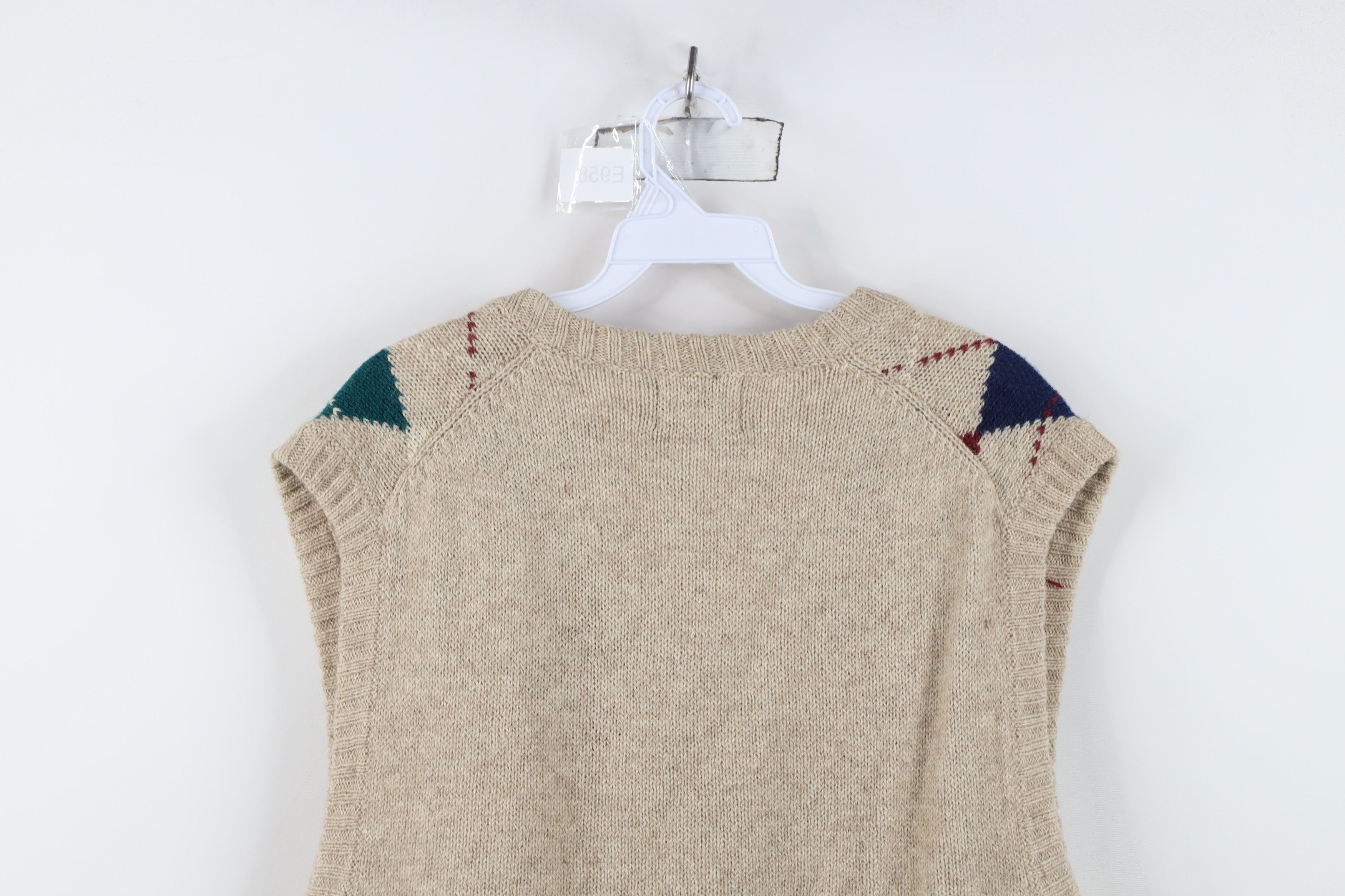 Vintage Vintage 70s Streetwear Argyle Diamond Knit Sweater Vest Size US XL / EU 56 / 4 - 12 Thumbnail